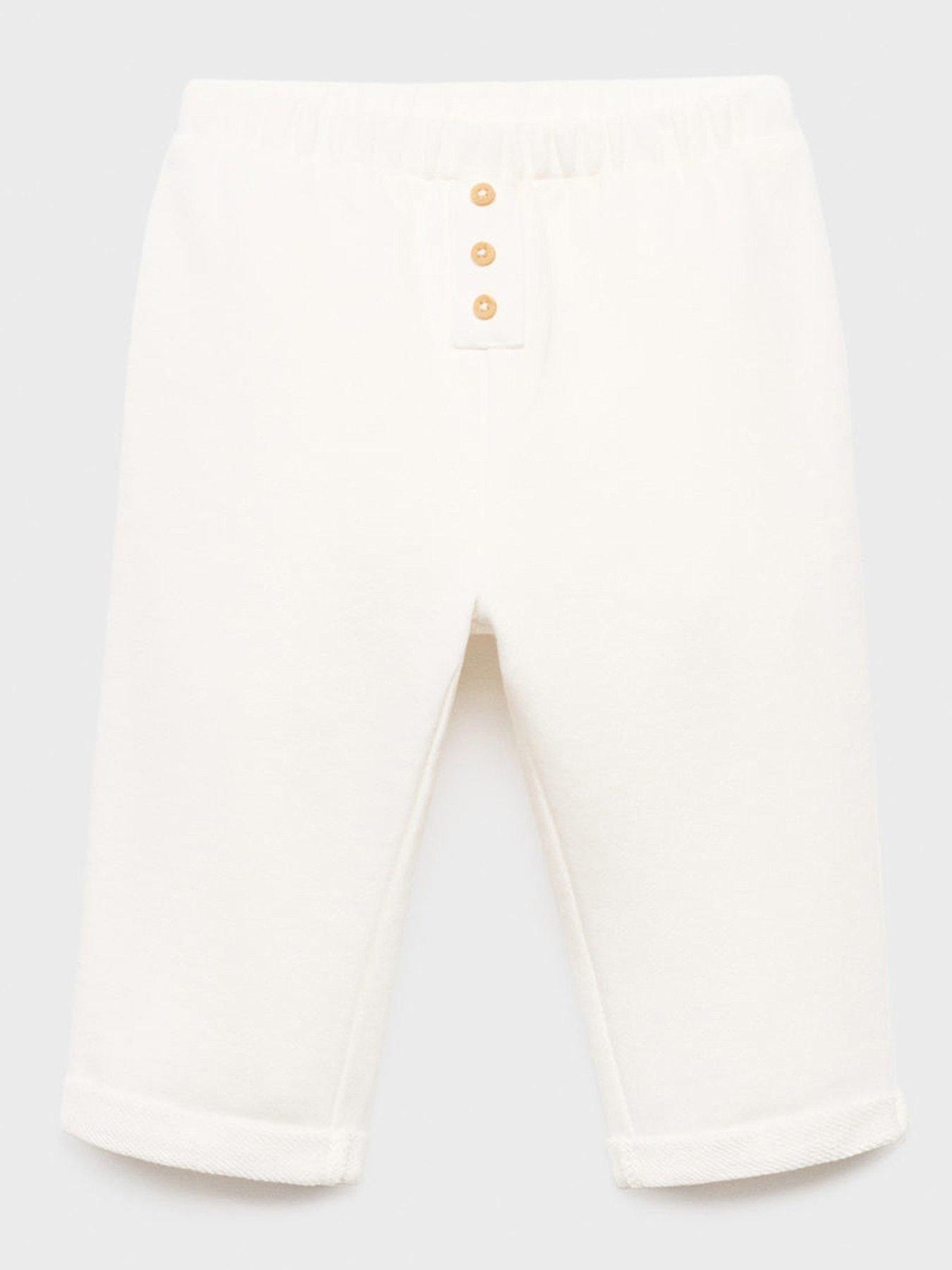 undefined Baby Girls Co-Ord Joggers - Light Cream