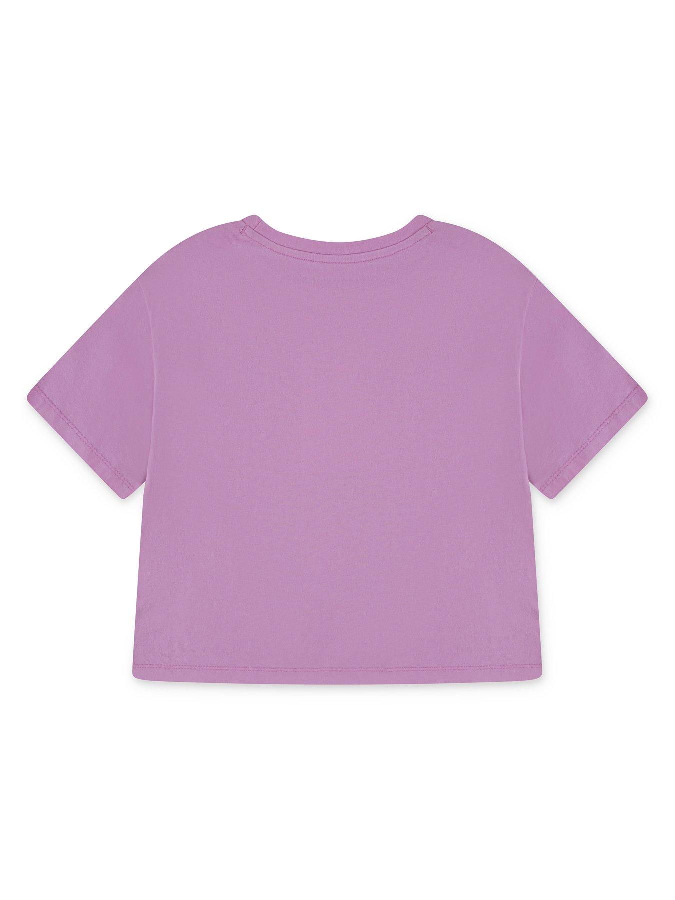 Image 5 of 6 of Abercrombie & Fitch Girls New York Crest Boxy Short Sleeve T-shirt - Pink