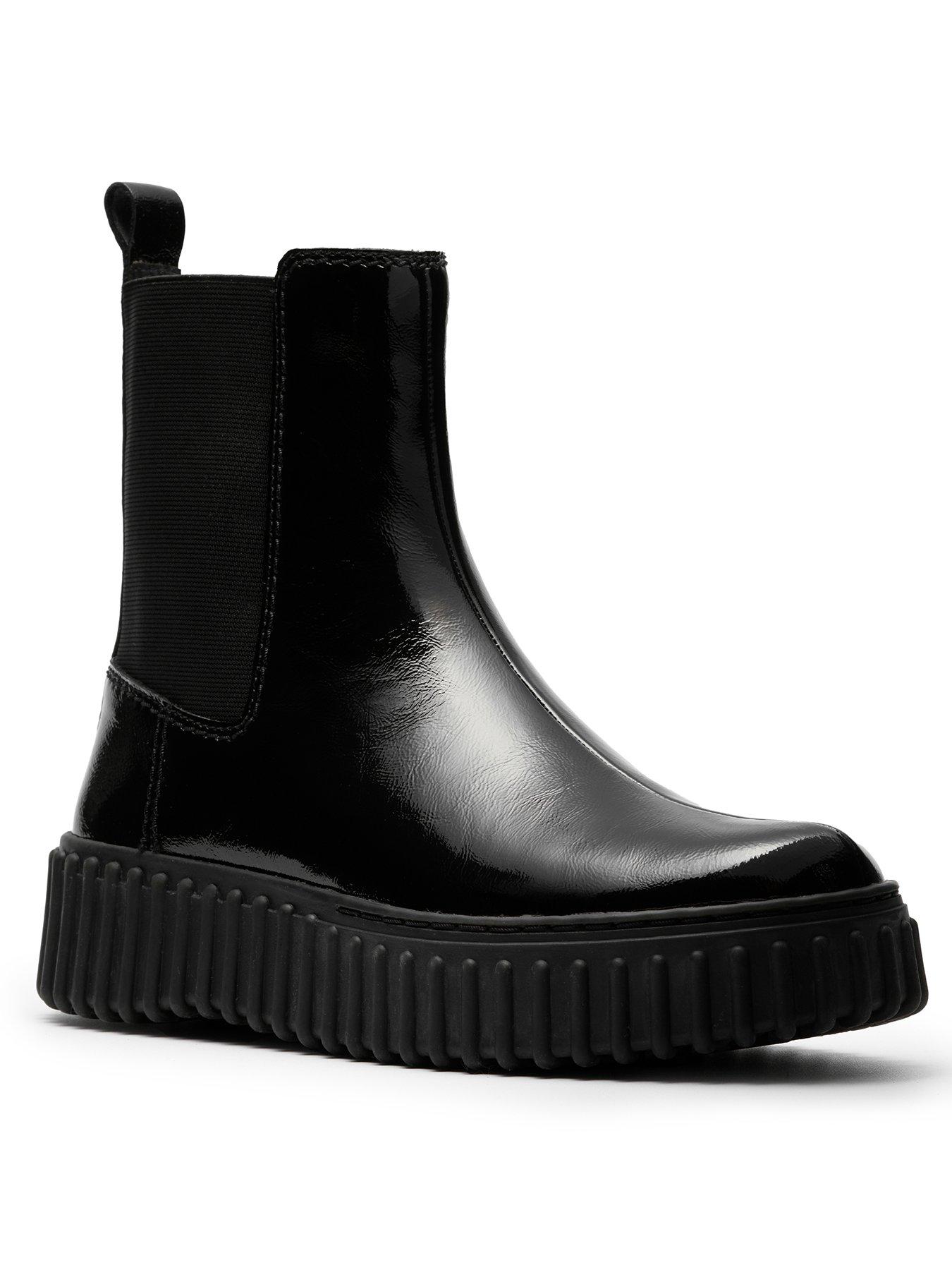 Image 2 of 6 of Clarks Torhill Maple Patent Ankle Boot - Black