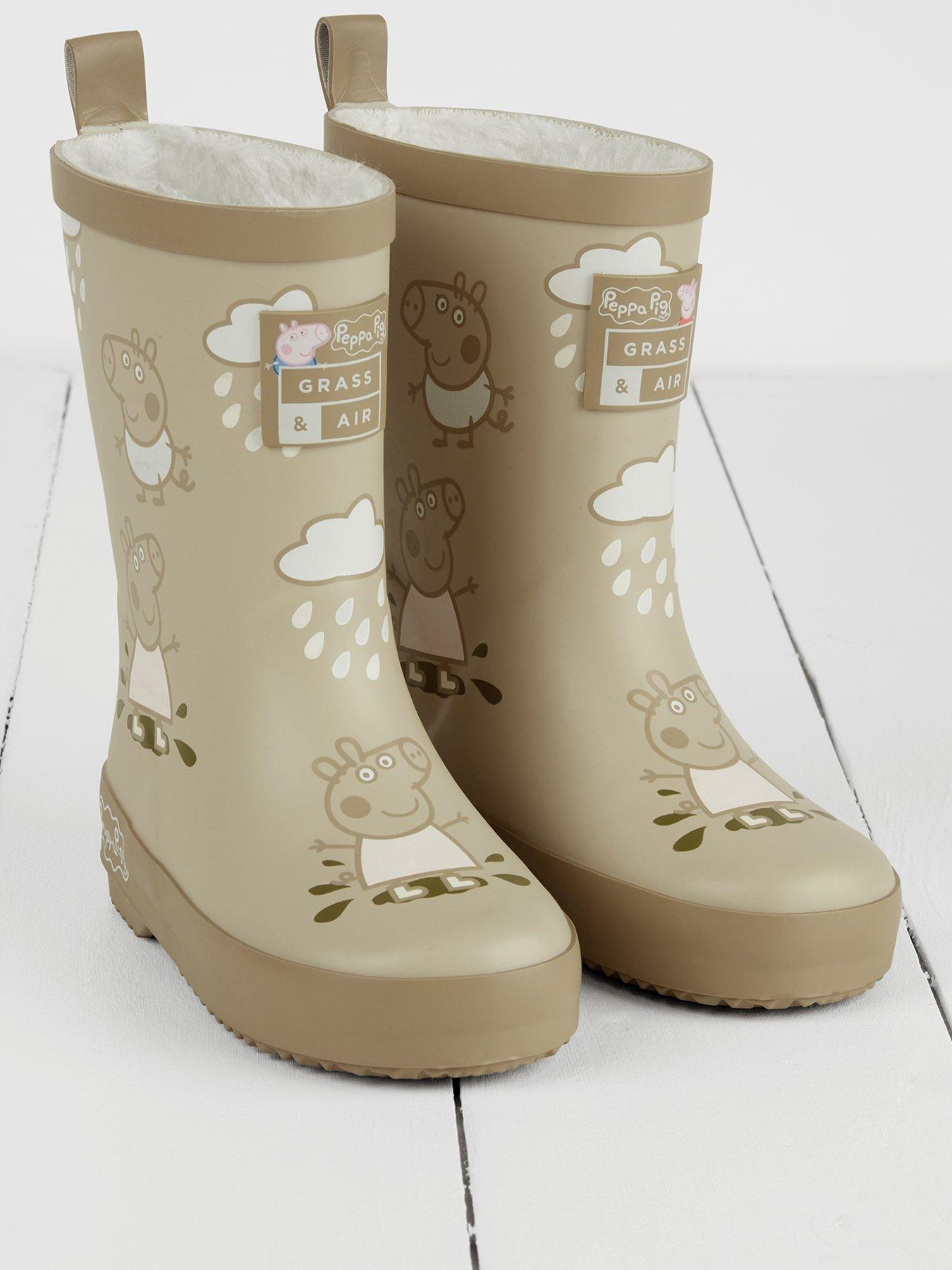 Image 2 of 4 of Grass & Air Infant/ Junior Peppa Pig Colour-Revealing Winter Wellies - Grey