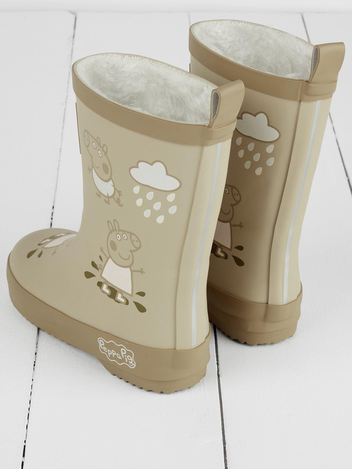 Image 3 of 4 of Grass & Air Infant/ Junior Peppa Pig Colour-Revealing Winter Wellies - Grey