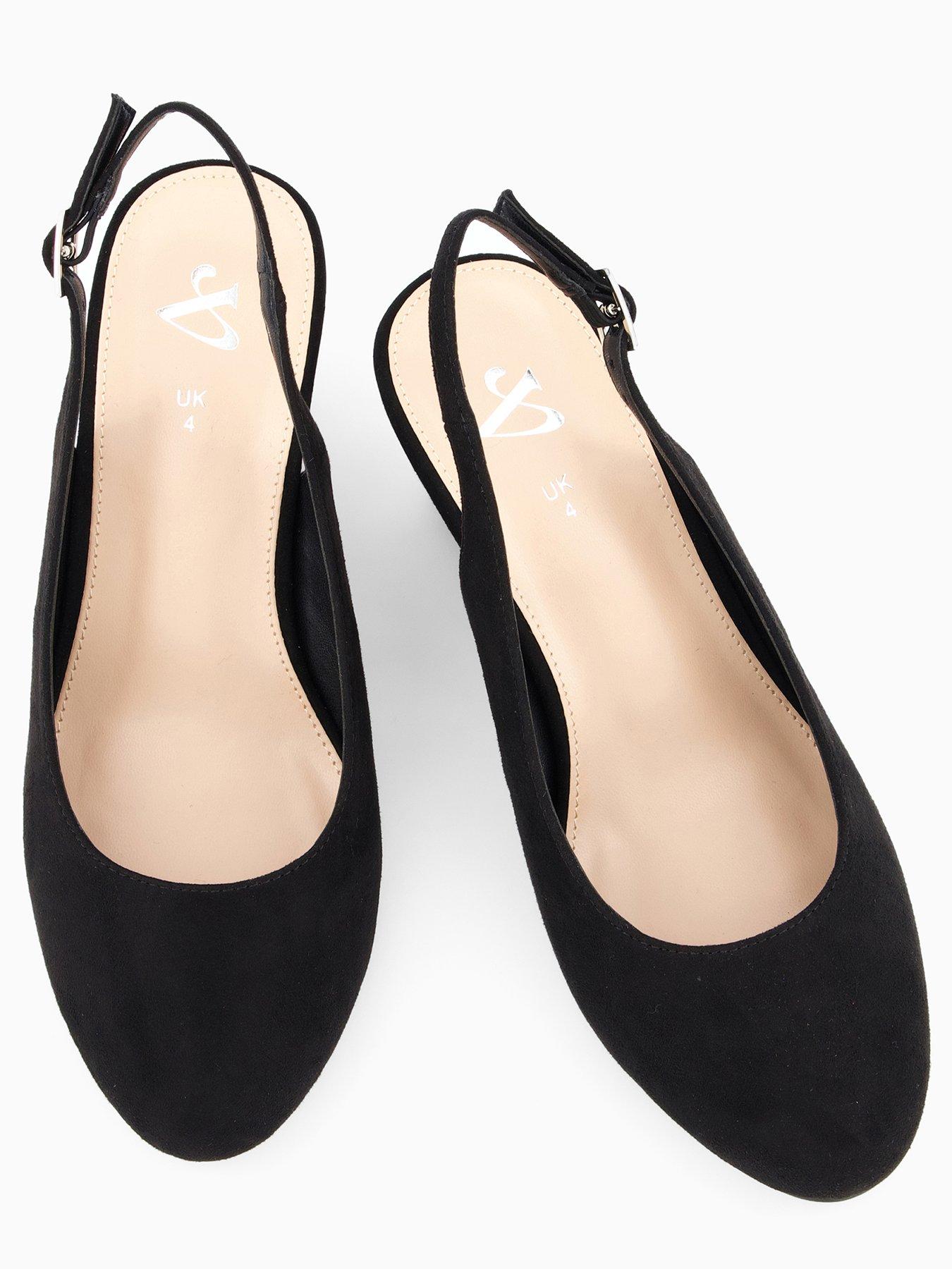 Image 4 of 7 of The Very Collection Wedge Sling Back Shoe - Black