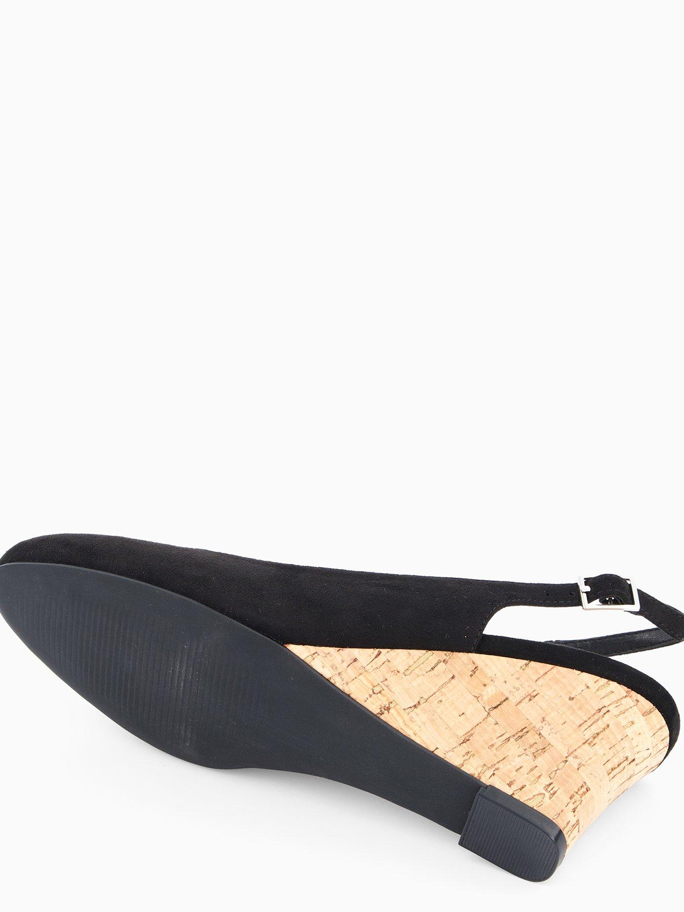 Image 5 of 7 of The Very Collection Wedge Sling Back Shoe - Black
