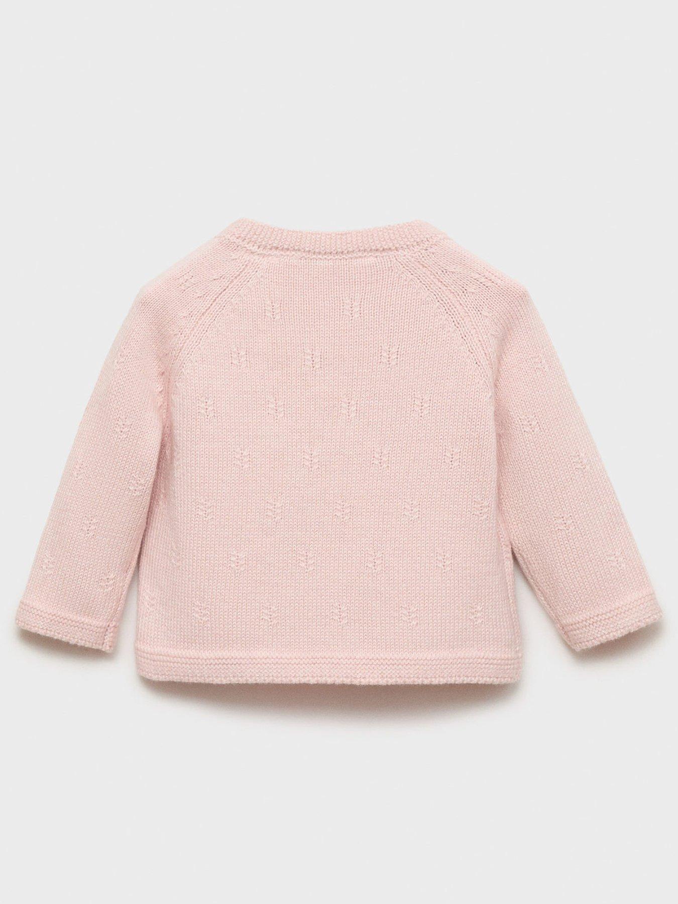 Image 2 of 4 of Mango Baby Girls Knitted Co-Ord Jumper - Light Pink