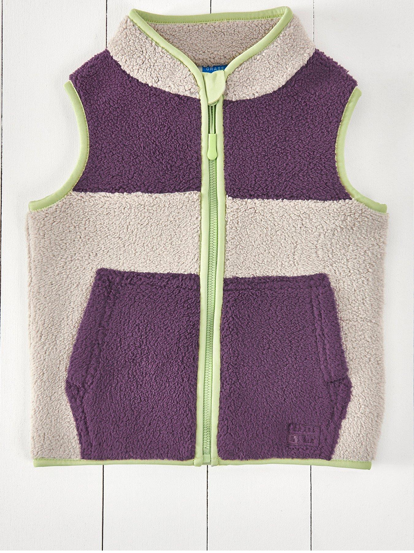  image of grass-air-infant-junior-borg-gilet-multi