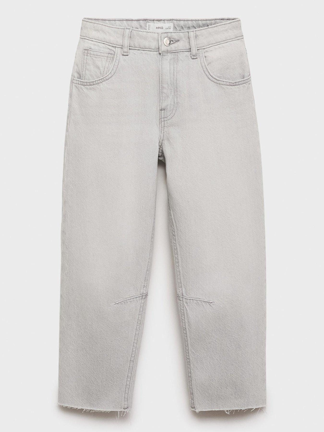 mango-girls-raw-hem-jeans-grey