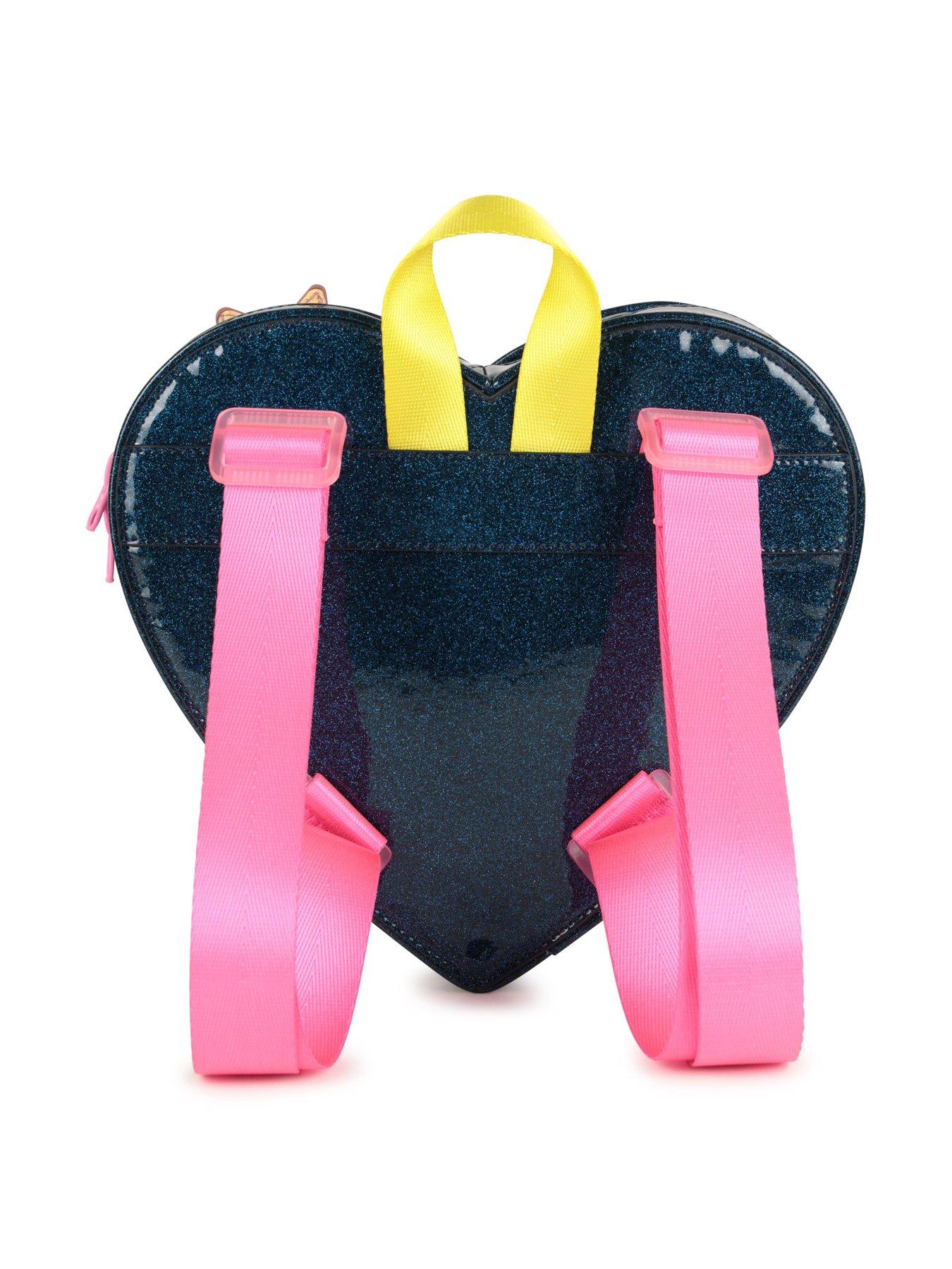  image of billieblush-girls-small-heart-backpack-navy