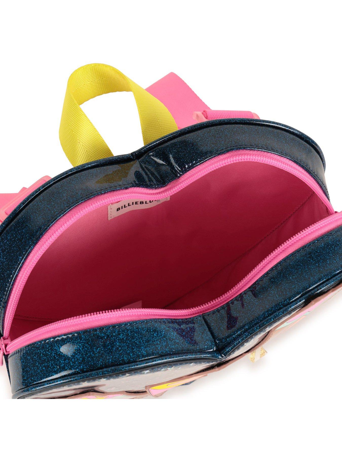  image of billieblush-girls-small-heart-backpack-navy