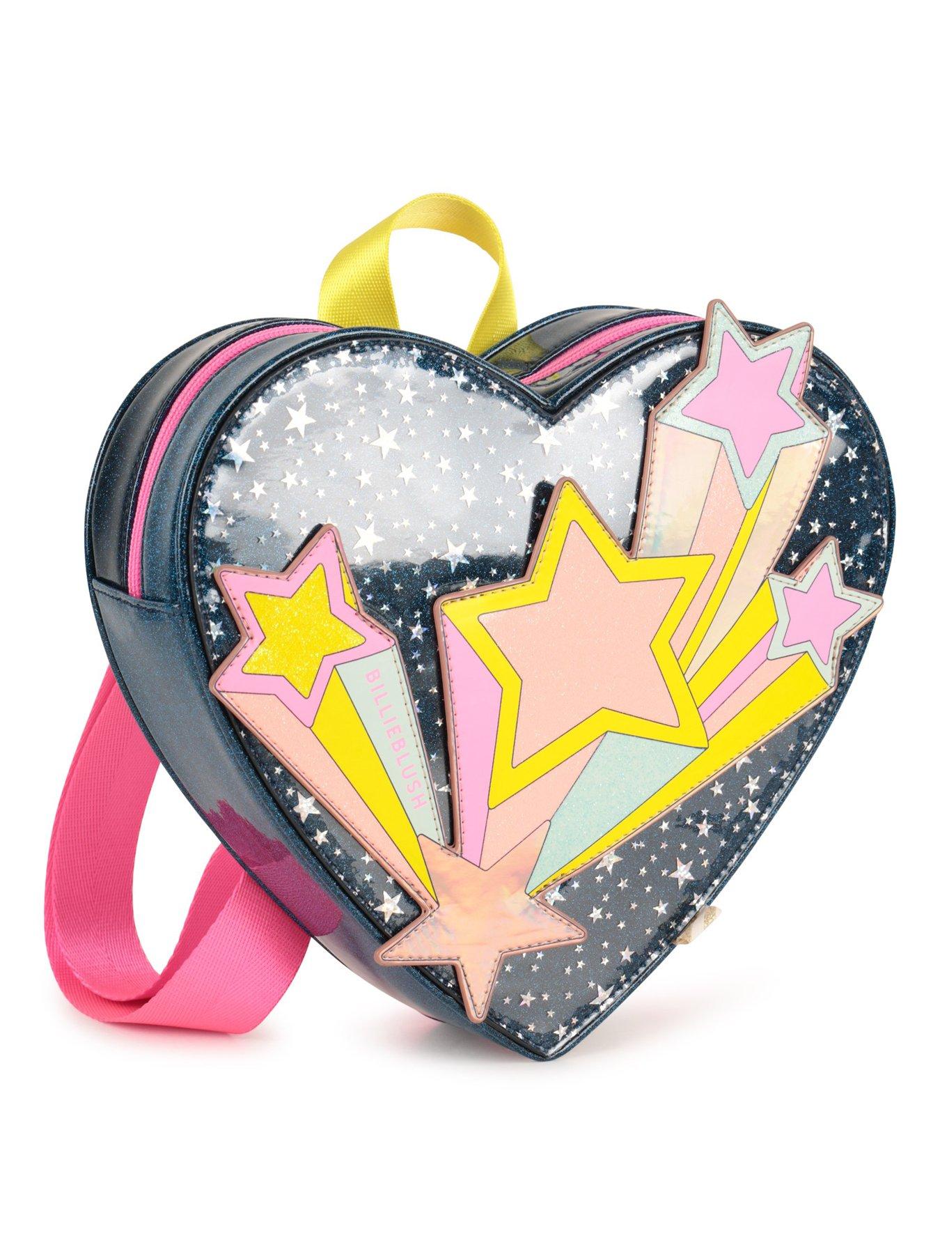 image of billieblush-girls-small-heart-backpack-navy