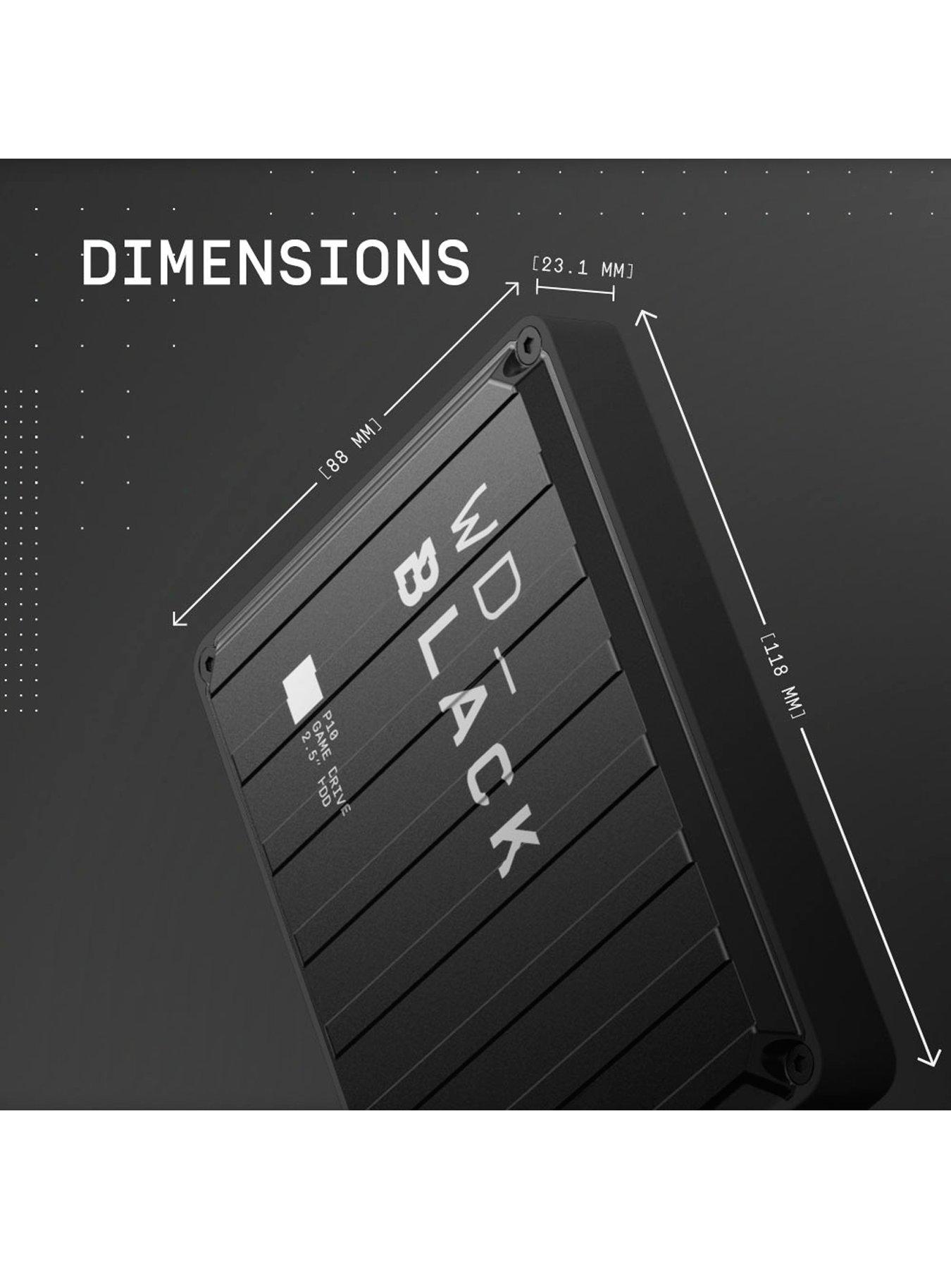 Image 6 of 6 of Western Digital WD Black P10 Portable External Game Drive -&nbsp;6 TB (Black)