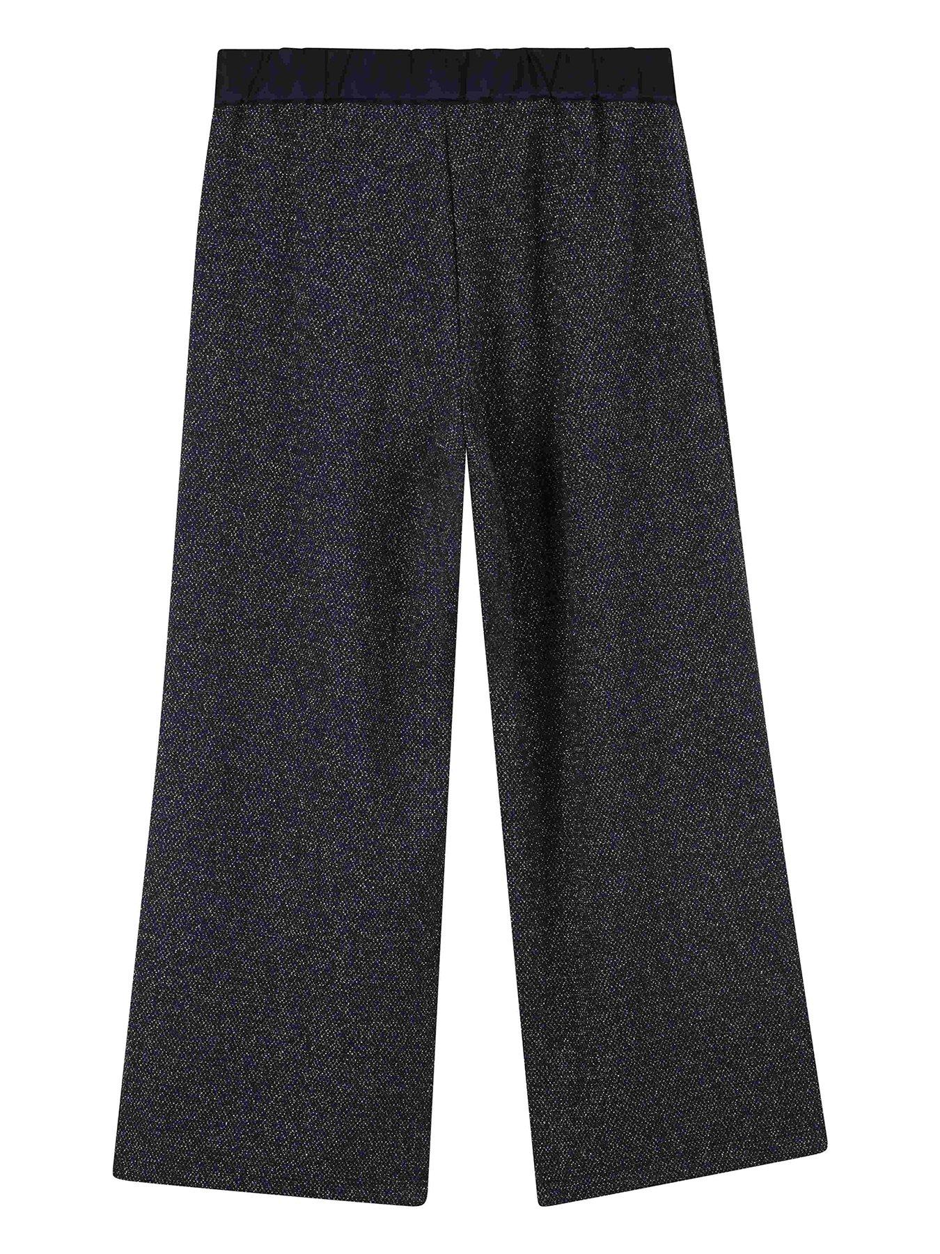 image of billieblush-girls-shiny-knit-trousers-navy