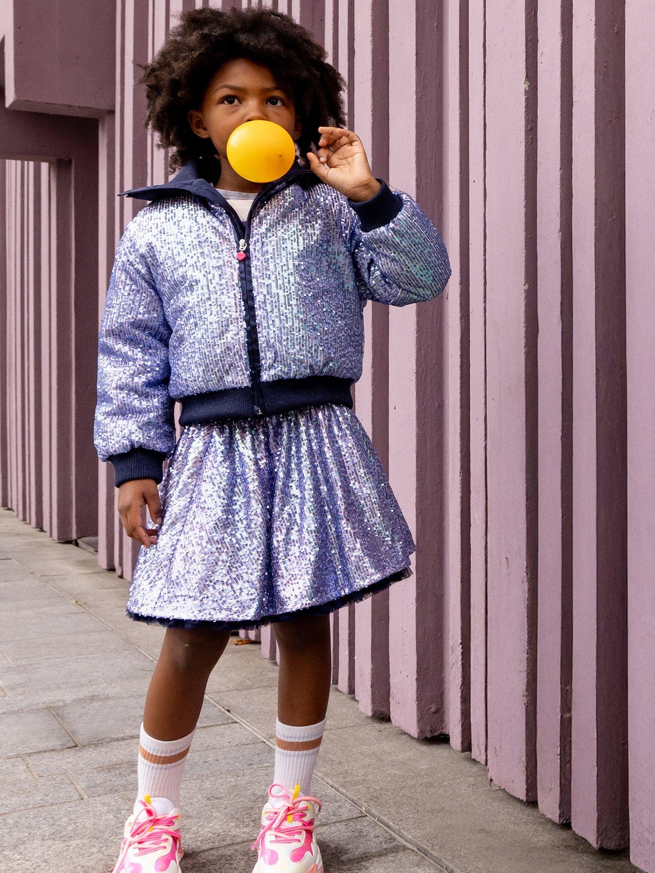 Image 2 of 4 of Billieblush Girls Sequin Jacket - Multi