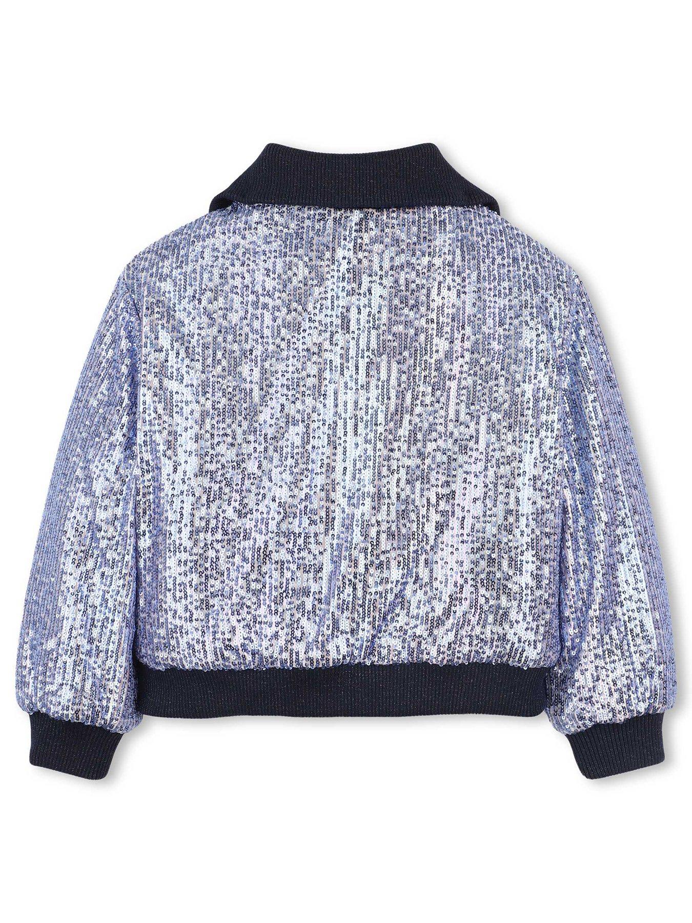Image 3 of 4 of Billieblush Girls Sequin Jacket - Multi