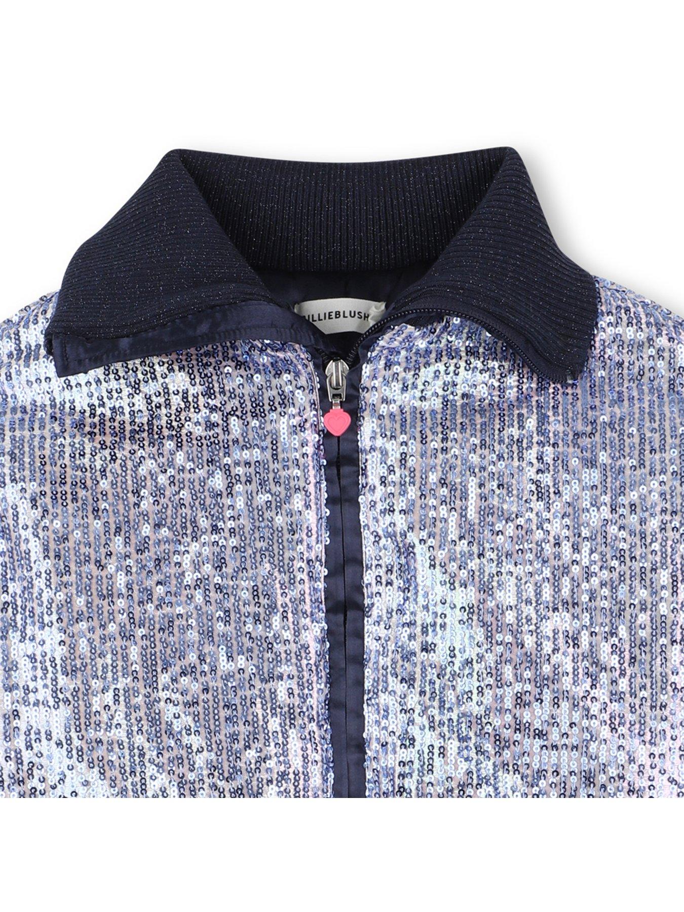 Image 4 of 4 of Billieblush Girls Sequin Jacket - Multi