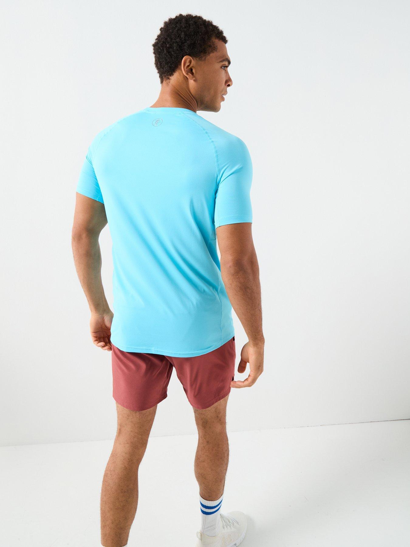  image of gym-king-mens-energy-short-sleeve-t-shirt-blue