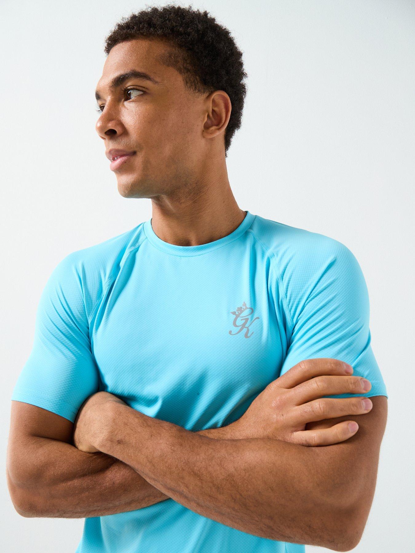  image of gym-king-mens-energy-short-sleeve-t-shirt-blue