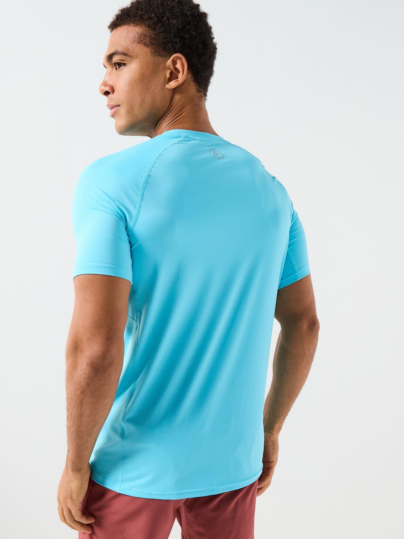  image of gym-king-mens-energy-short-sleeve-t-shirt-blue