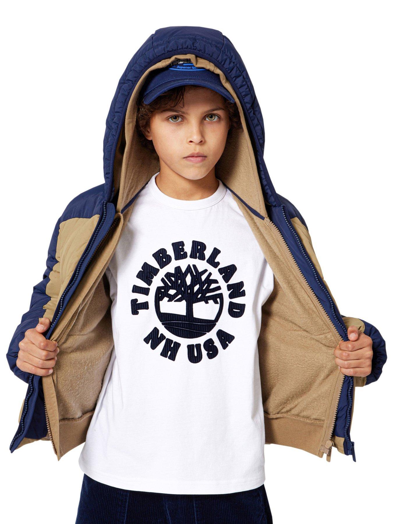 stillFront image of timberland-boys-flocked-print-short-sleeve-t-shirt-white