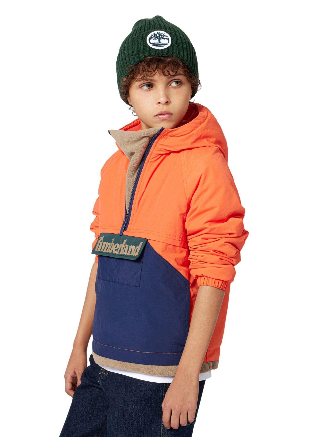 Timberland Boys Fleece Lined Hooded Windbreaker - Multi