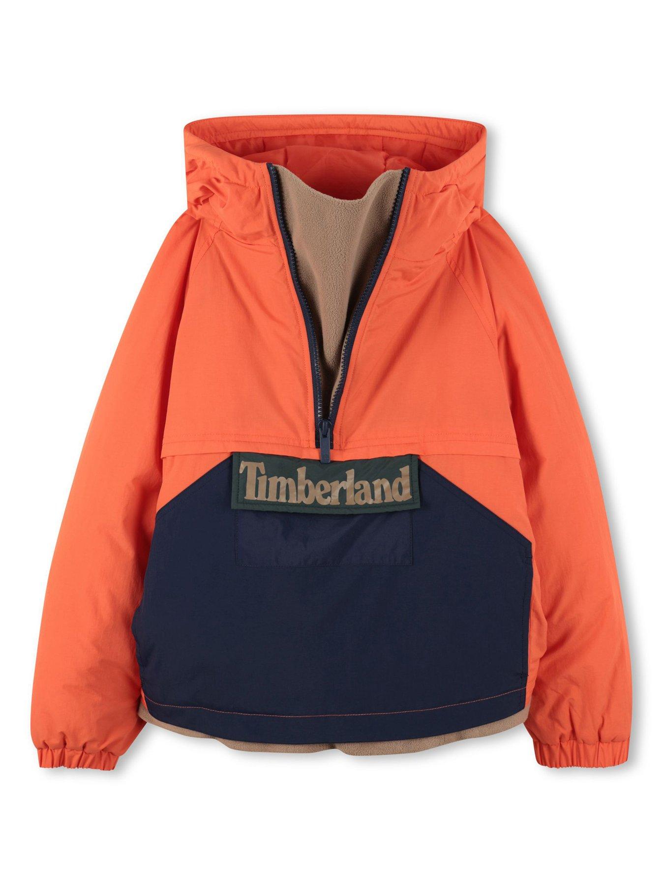  image of timberland-boys-fleece-lined-hooded-windbreaker-multi