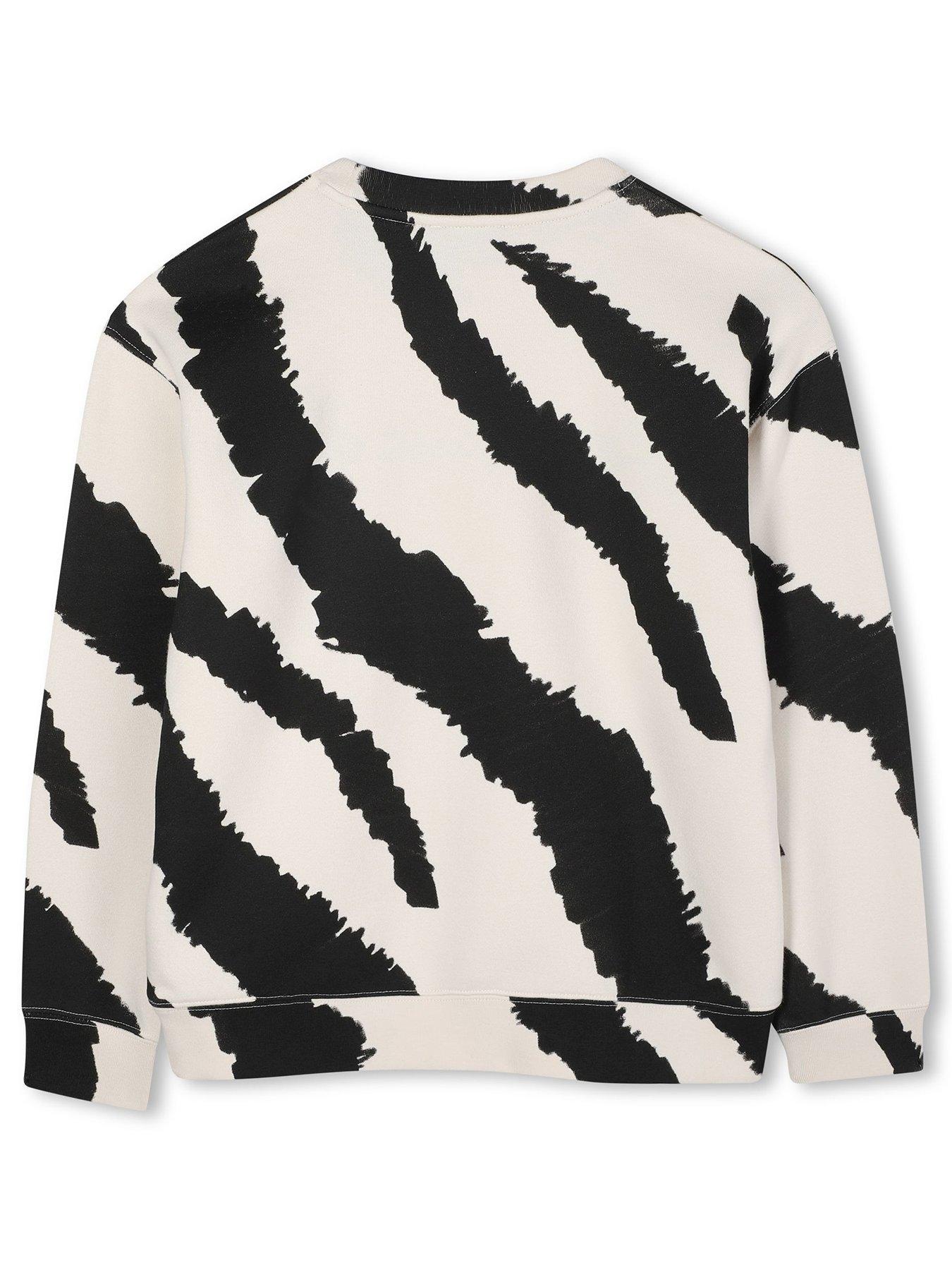 Image 3 of 4 of MARC JACOBS Boys Zebra Print Sweatshirt - Black