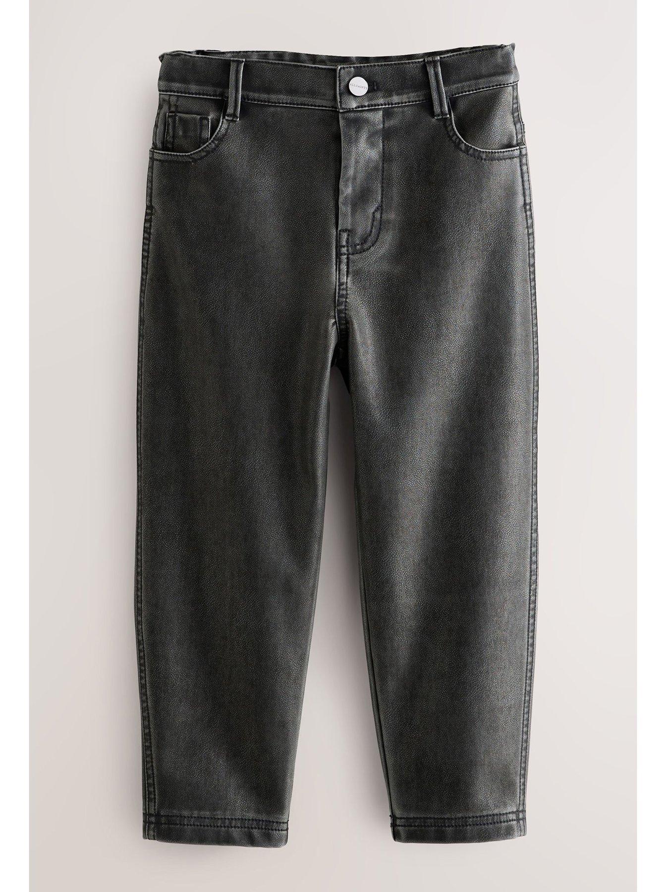 undefined Girls Pu Jeans - Black