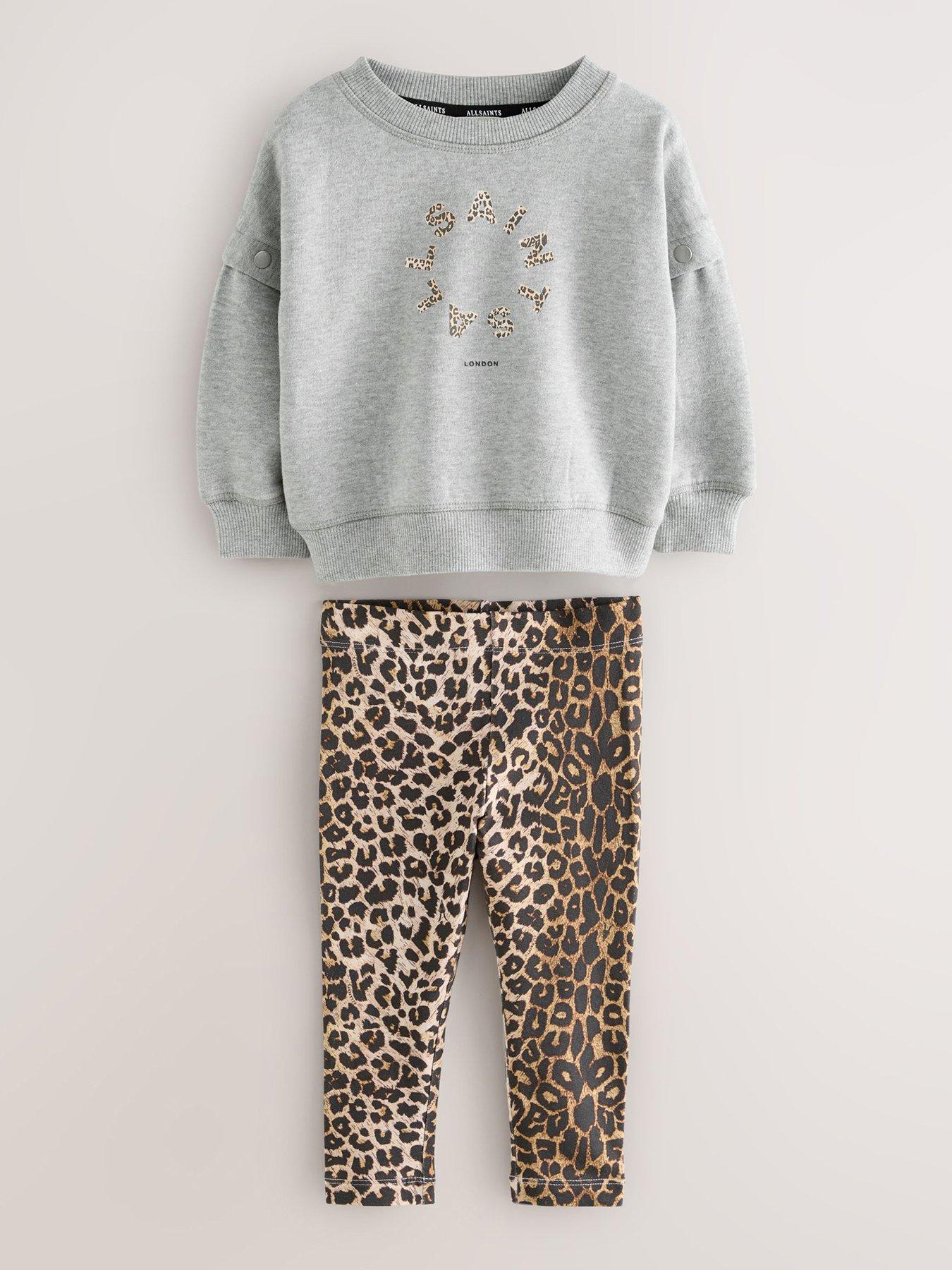 undefined Girls Button Sweat Top Set - Multi
