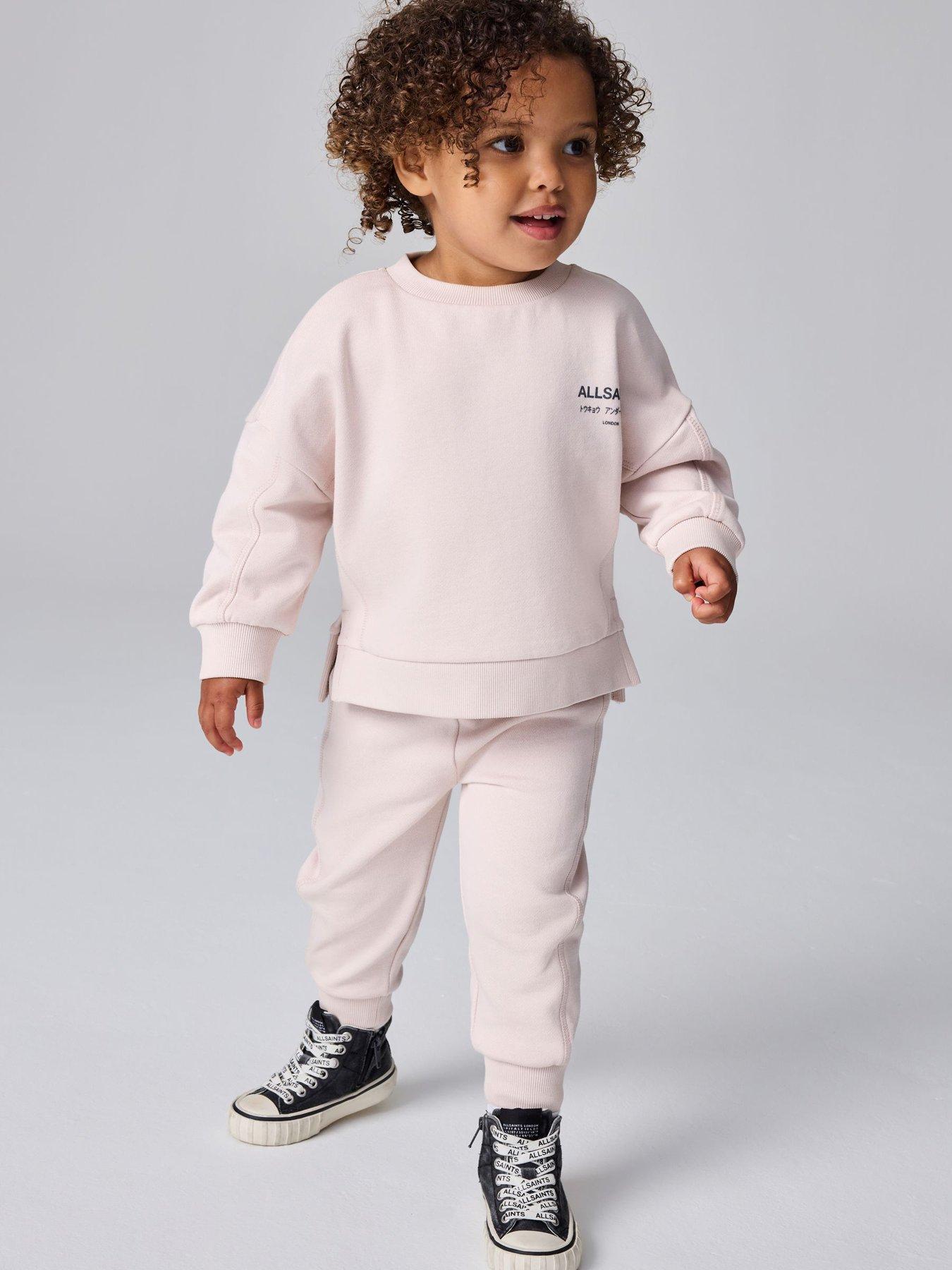  image of smallsaints-girls-sweat-top-set-pink