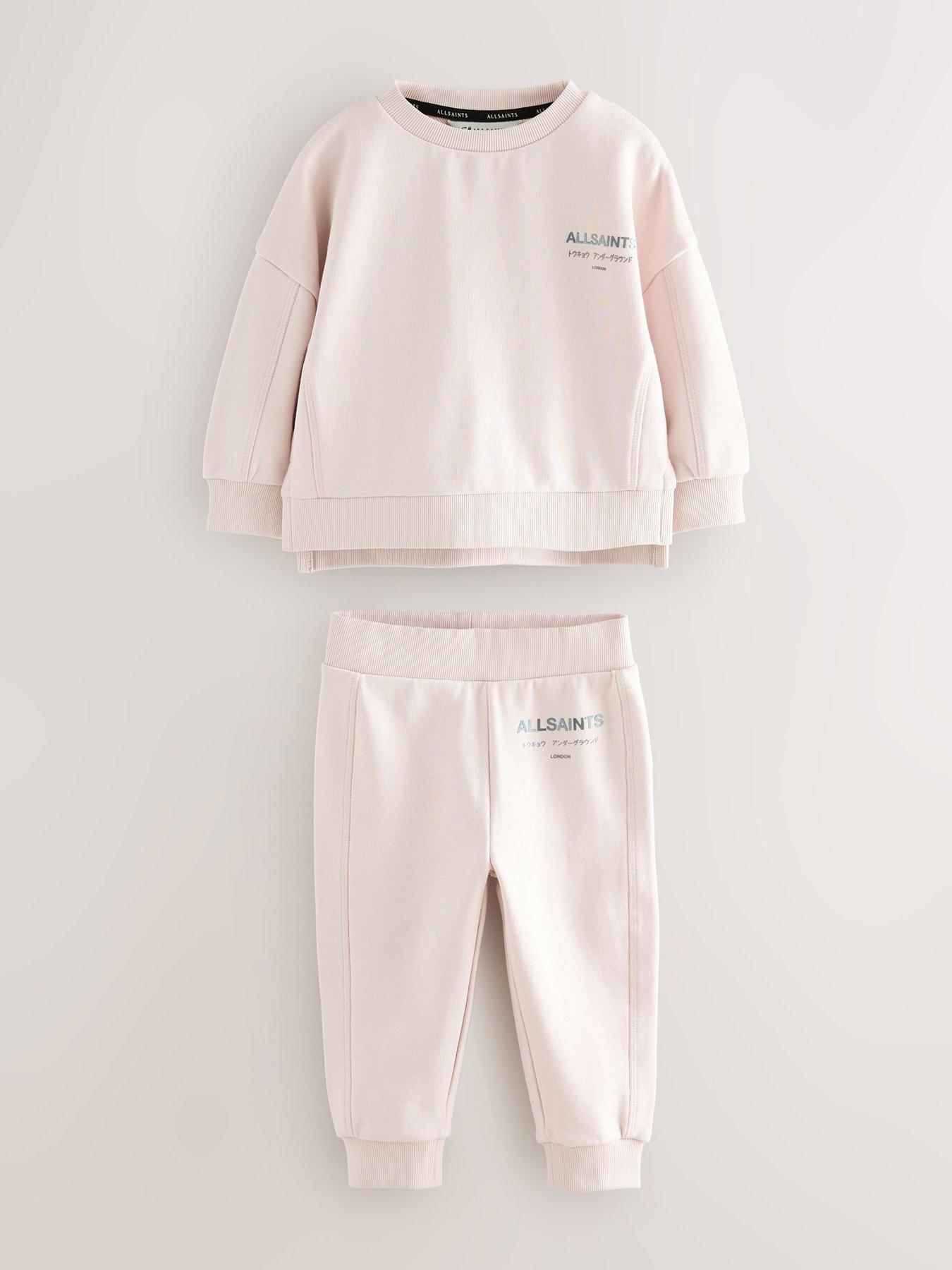  image of smallsaints-girls-sweat-top-set-pink