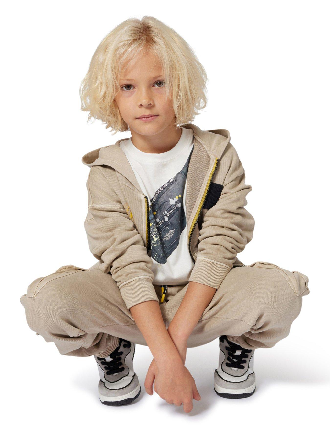  image of marc-jacobs-boys-zip-through-hoodie-beige