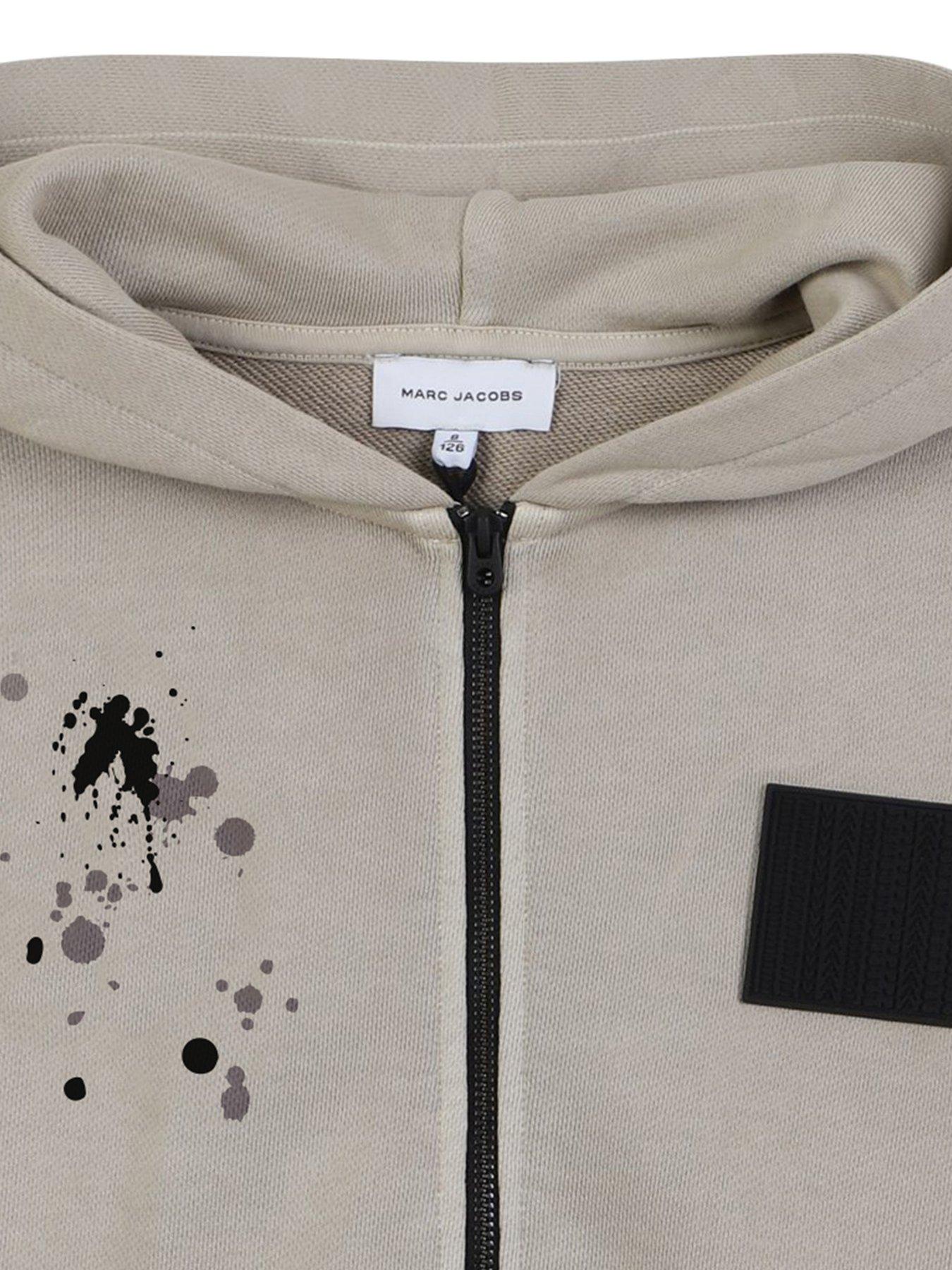  image of marc-jacobs-boys-zip-through-hoodie-beige