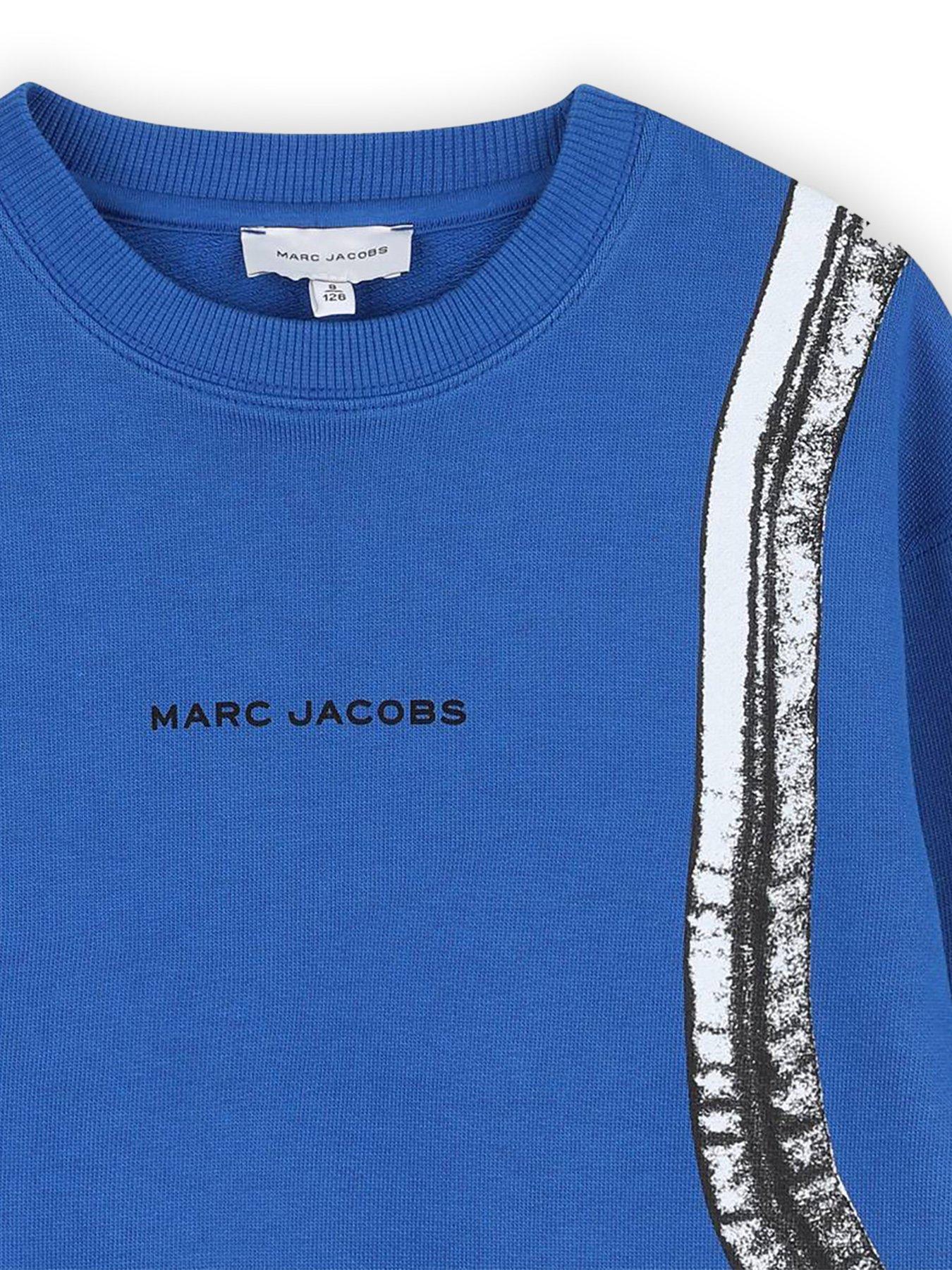  image of marc-jacobs-boys-backpack-print-sweatshirt-blue