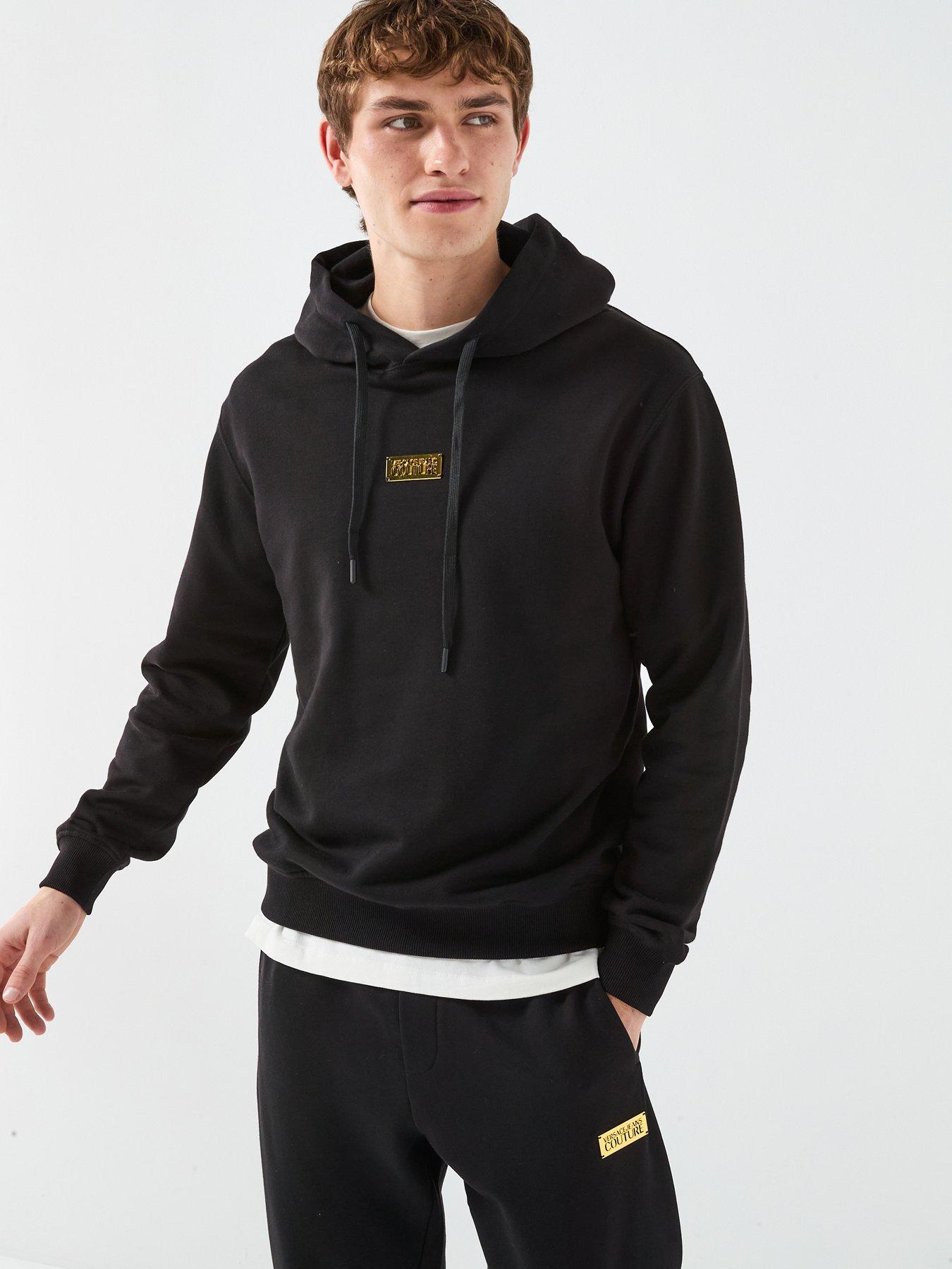 Versace Jeans Couture Versace Jeans Couture Metal Placket Overhead Hoodie - Black