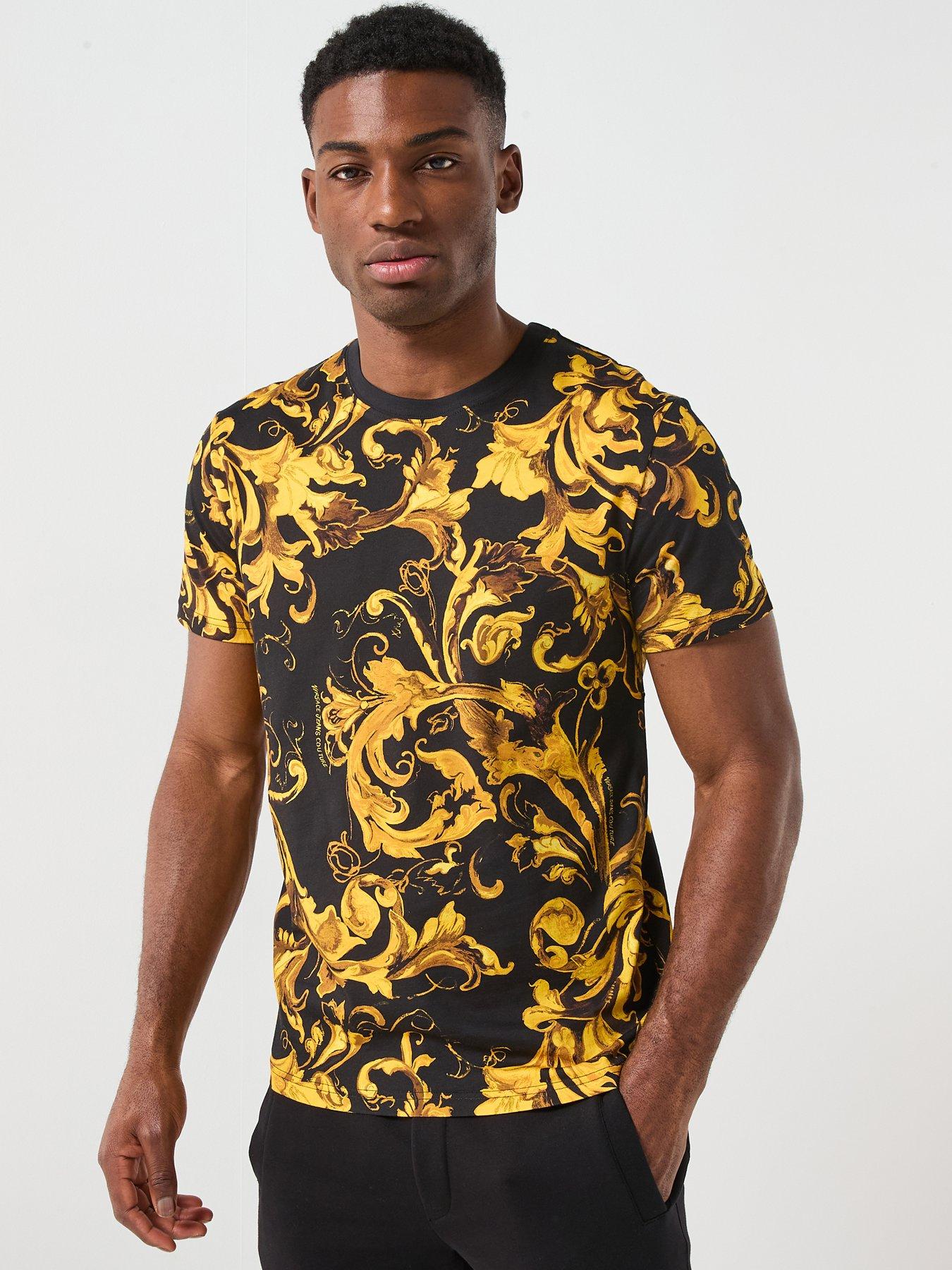 Versace Jeans Couture Barocco Outline Graphic T-Shirt - Black