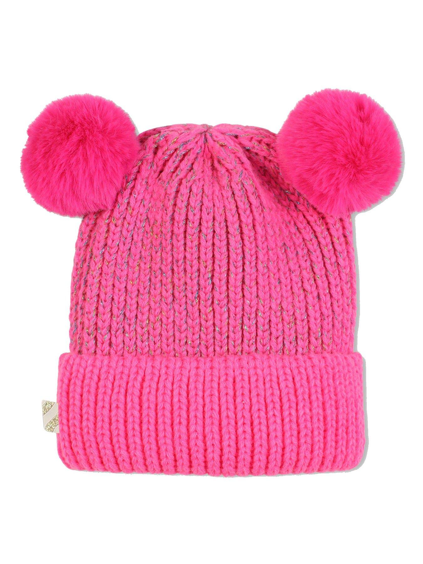 Image 3 of 4 of Billieblush Girls Pom Pom Hat - Pink