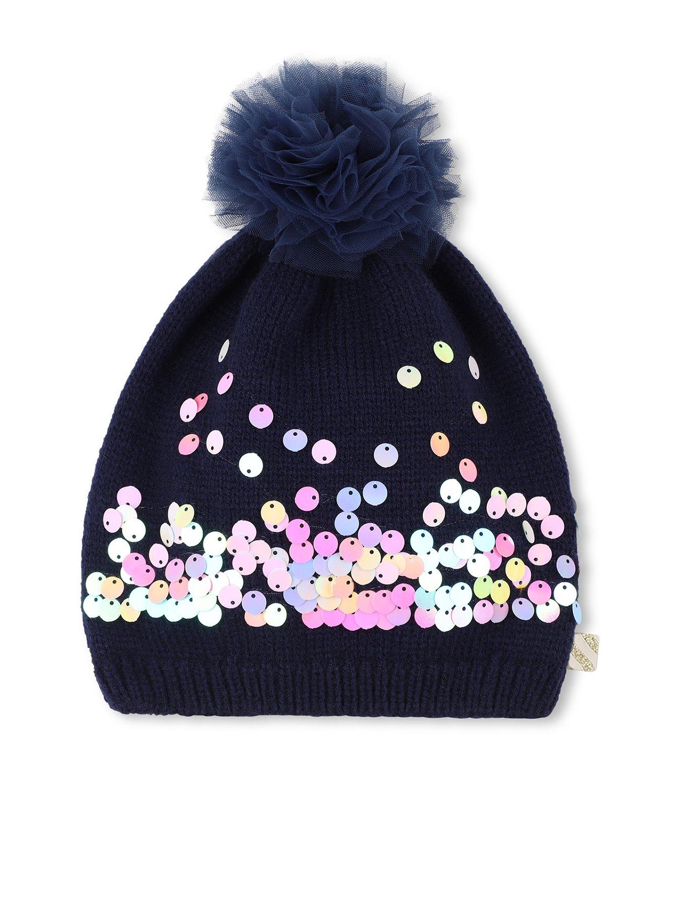 Billieblush Girls Sequin Hat - Navy