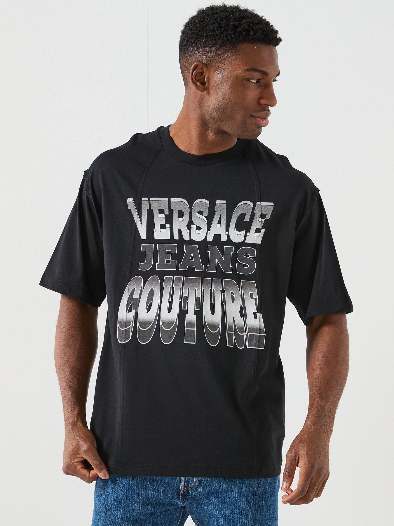 Versace Jeans Couture Large Stack Logo T-Shirt - Black