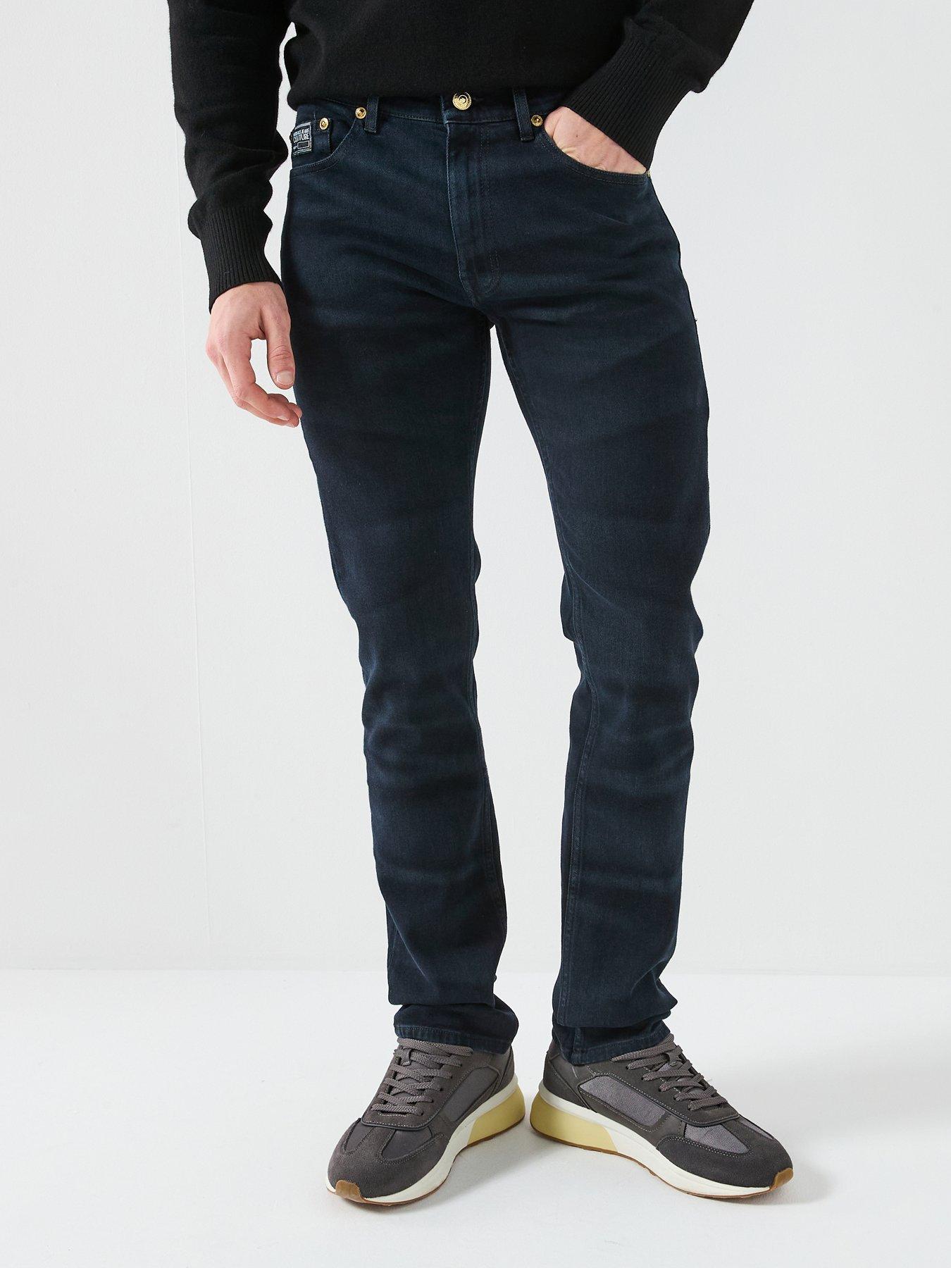 front image of versace-jeans-couture-dundee-skinny-fit-jeans-dark-wash