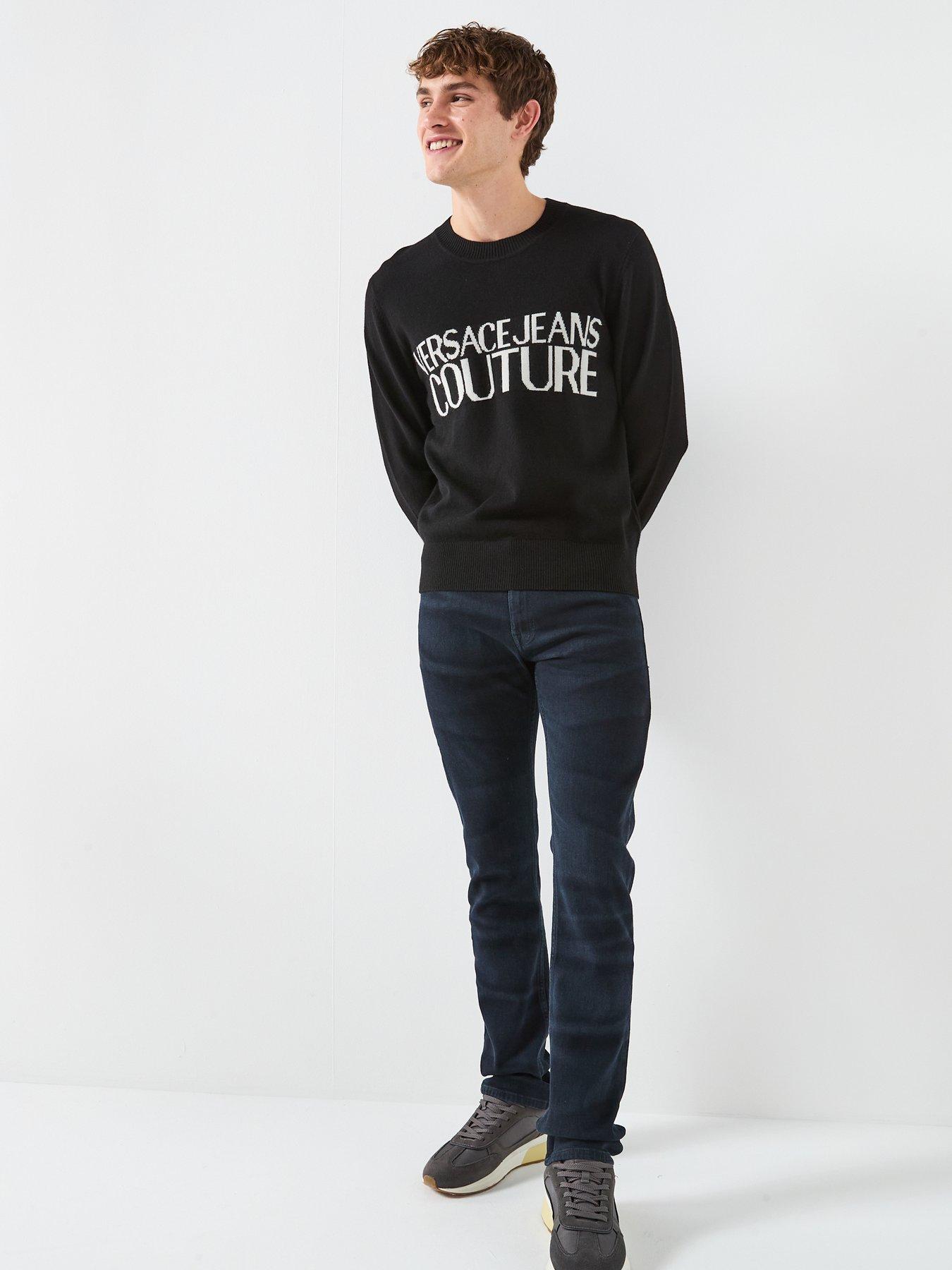  image of versace-jeans-couture-dundee-skinny-fit-jeans-dark-wash