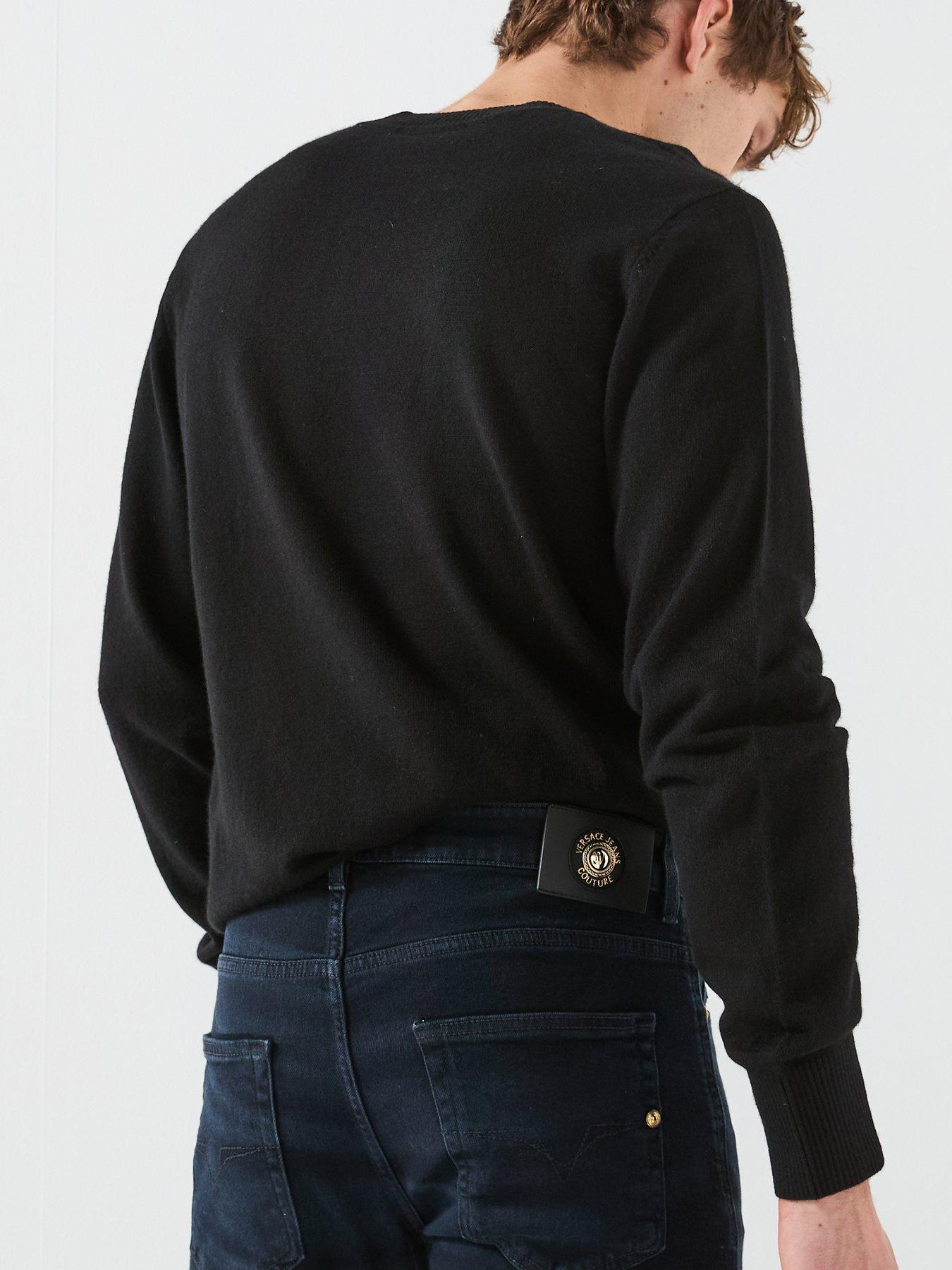  image of versace-jeans-couture-dundee-skinny-fit-jeans-dark-wash