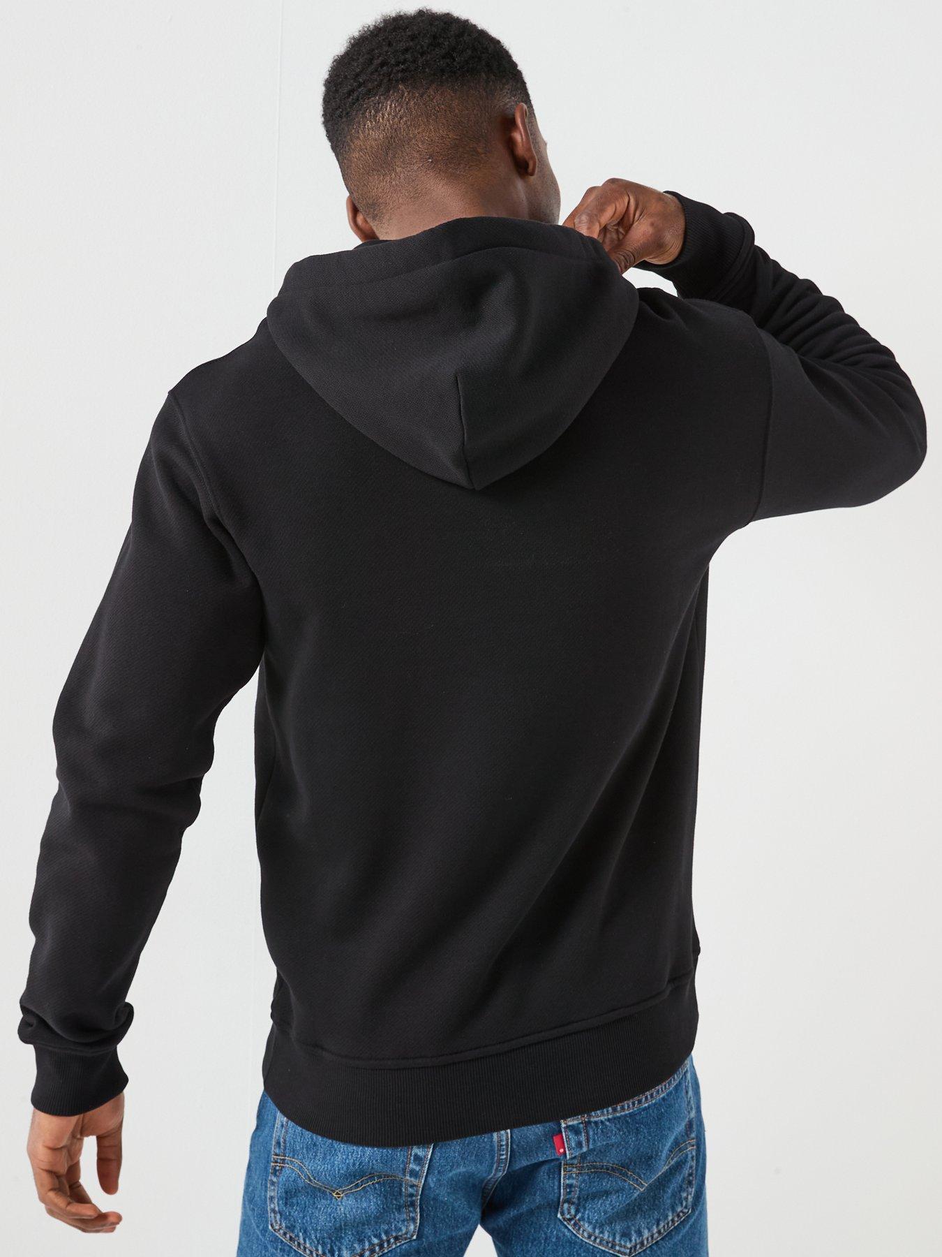 Image 2 of 6 of Versace Jeans Couture Square Logo Overhead Hoodie - Black