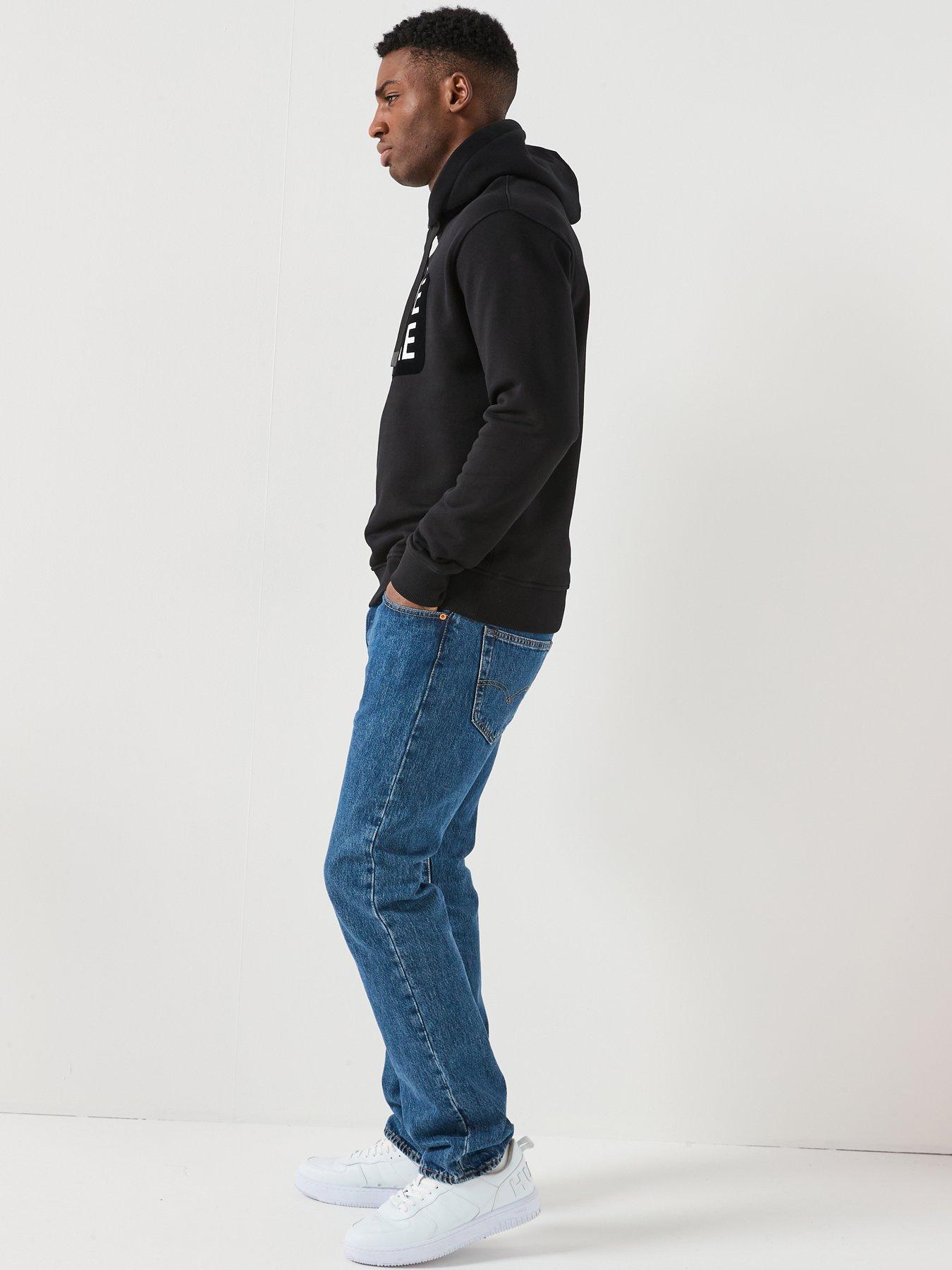 Image 6 of 6 of Versace Jeans Couture Square Logo Overhead Hoodie - Black