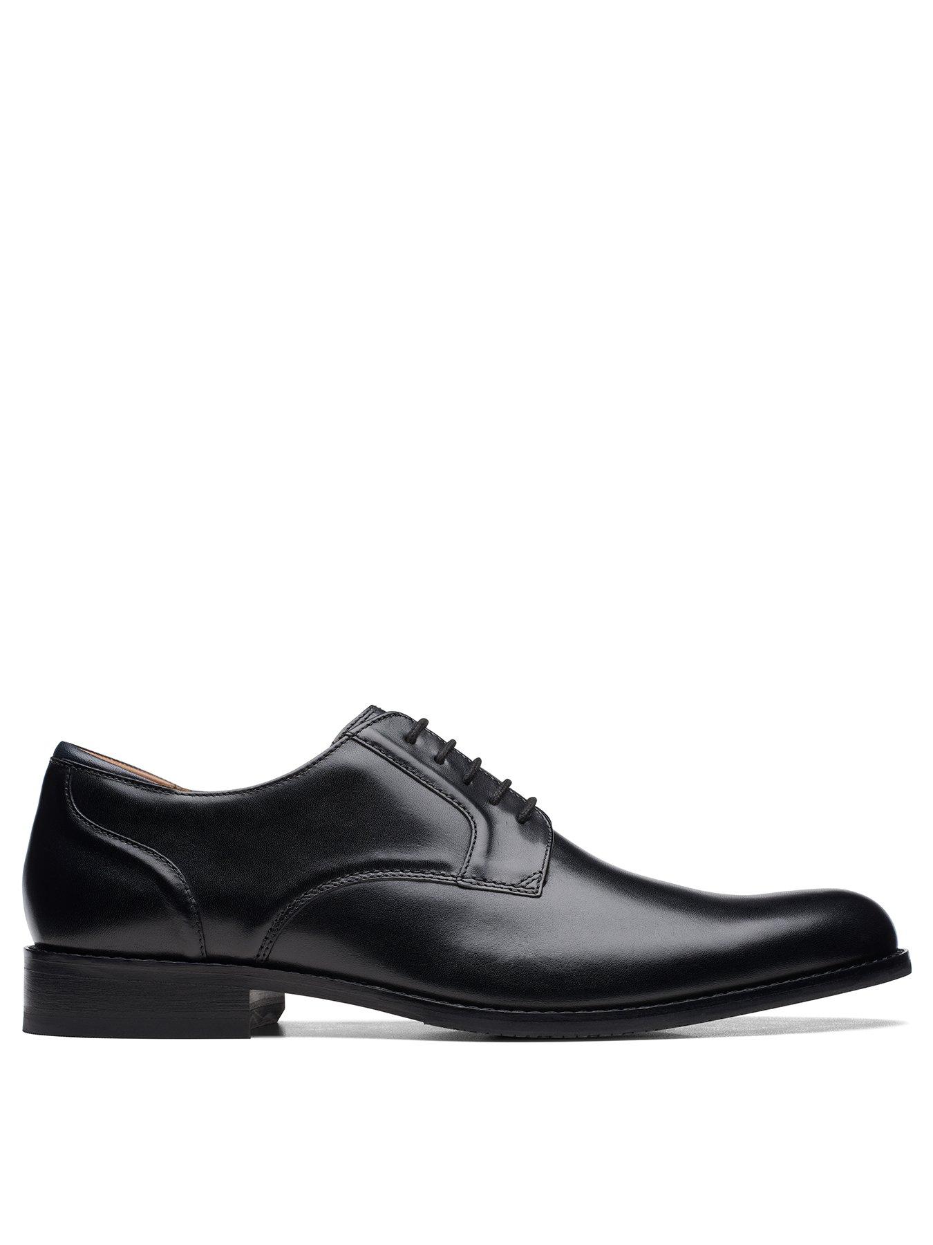 Clarks Craft Arlo Leather Lace Up Oxford Shoes - Black