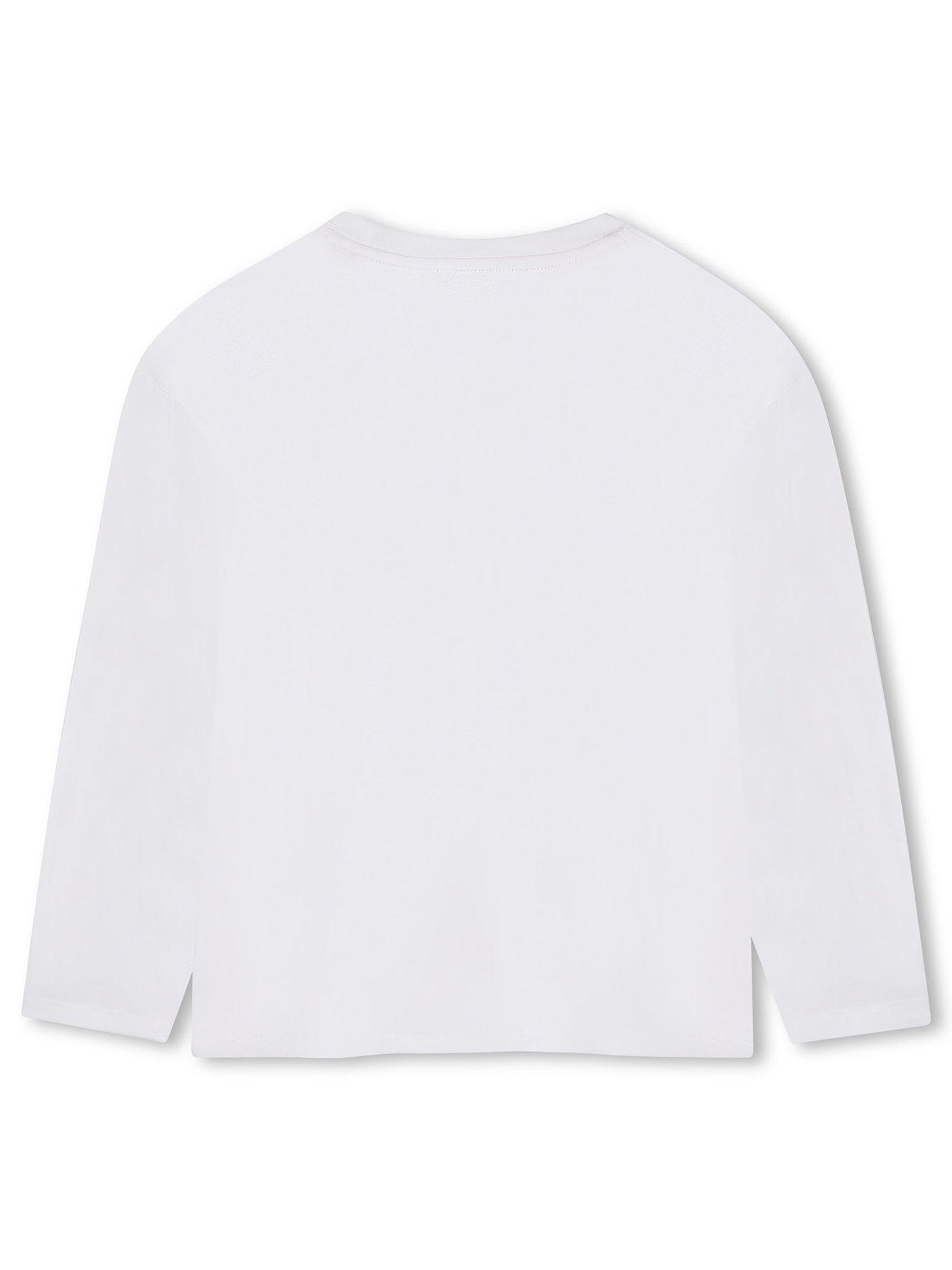  image of marc-jacobs-girls-heart-snapshot-bag-long-sleeve-t-shirt-white