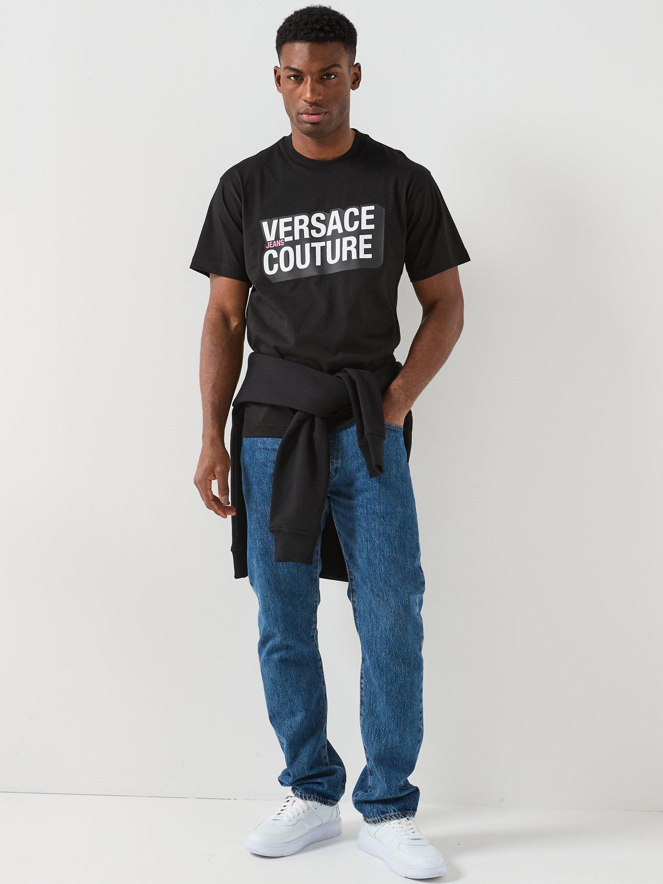  image of versace-jeans-couture-large-vjc-square-logo-t-shirt-black