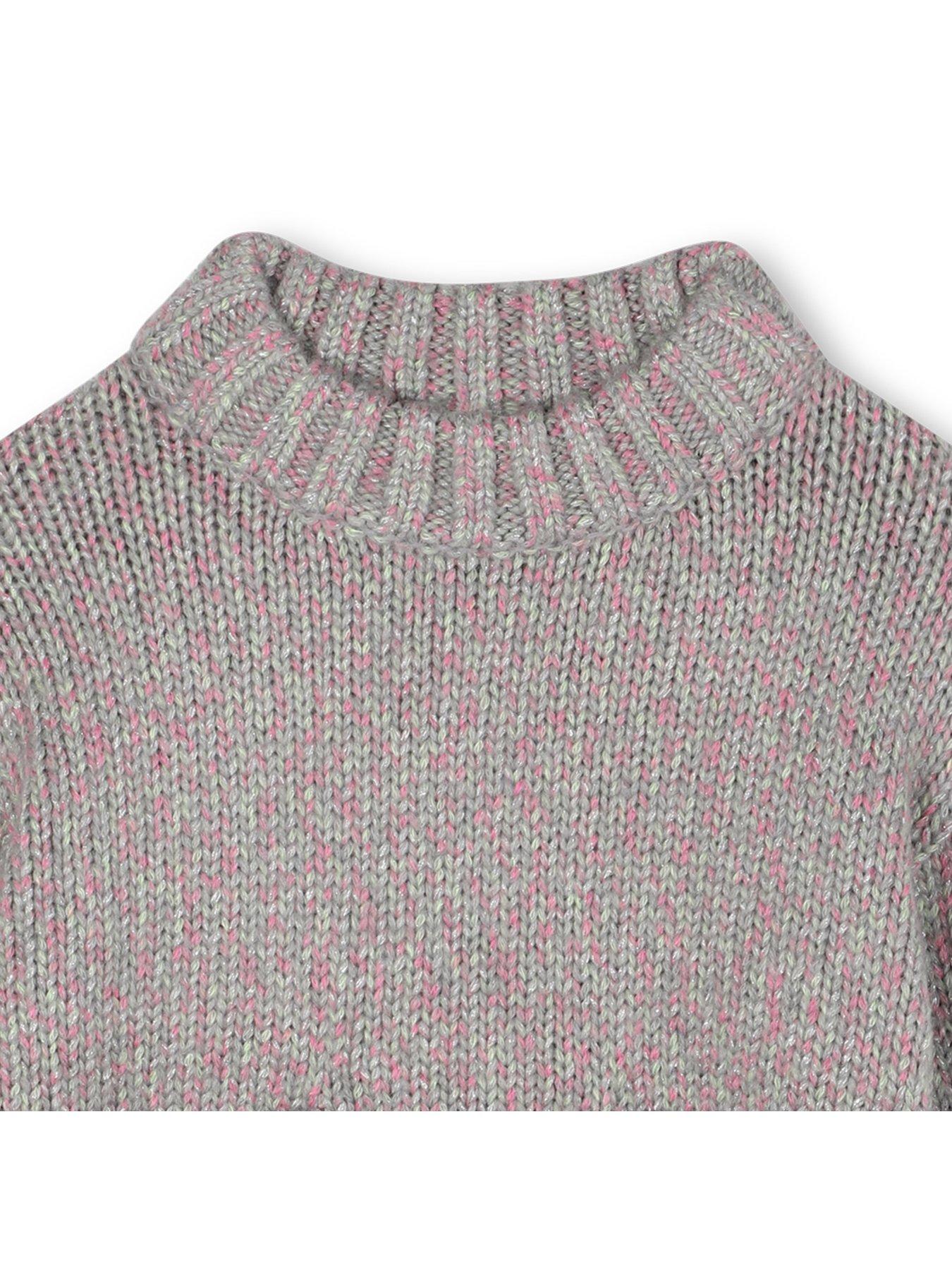 Image 3 of 3 of Billieblush Girls Sequin Pocket Knit Jumper - Grey