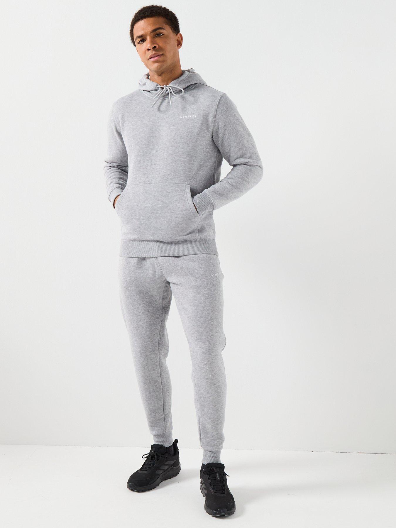 Image 3 of 6 of Gym King Mens Fundamental Linear Hoodie - White