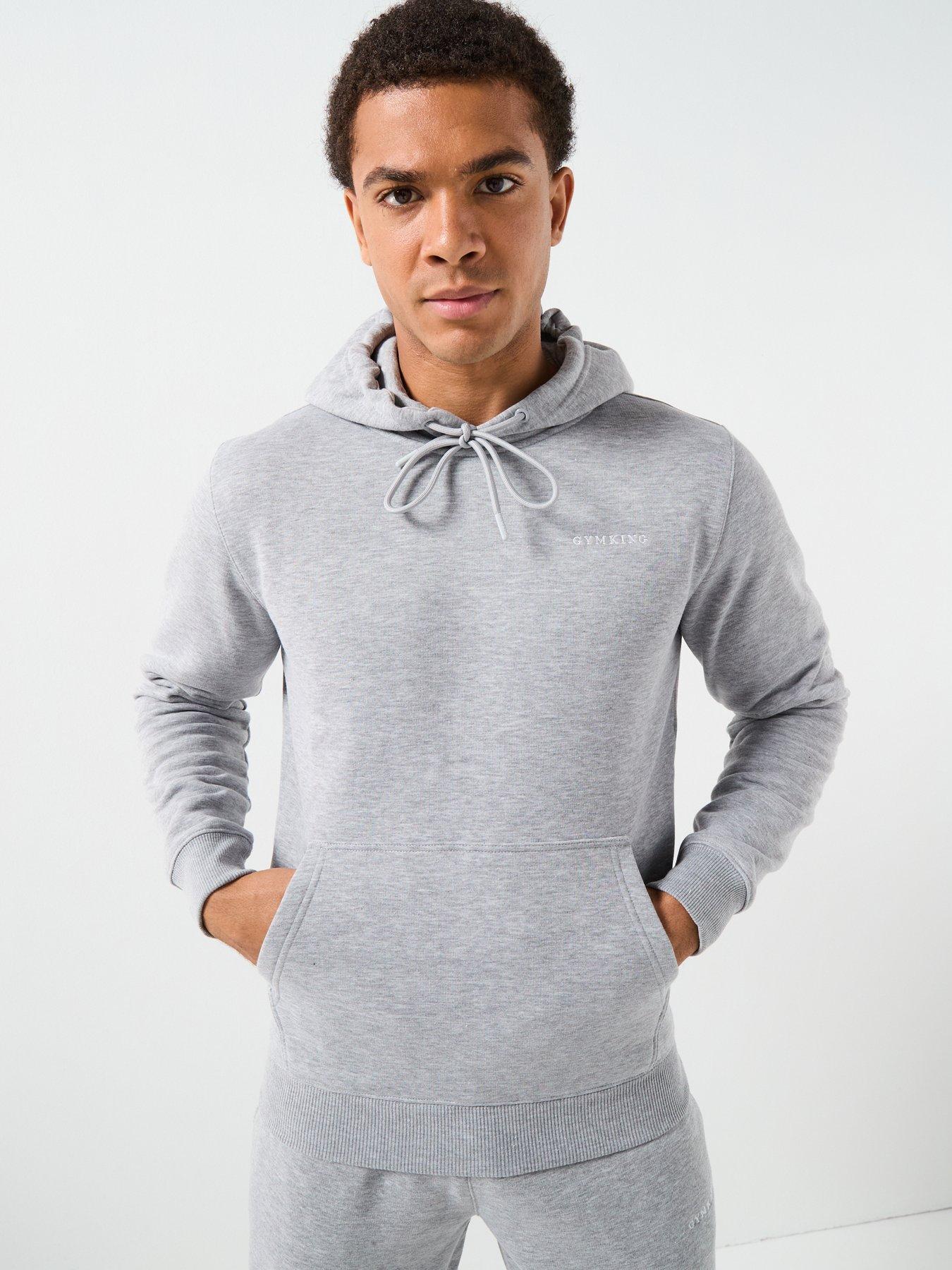 Image 4 of 6 of Gym King Mens Fundamental Linear Hoodie - White