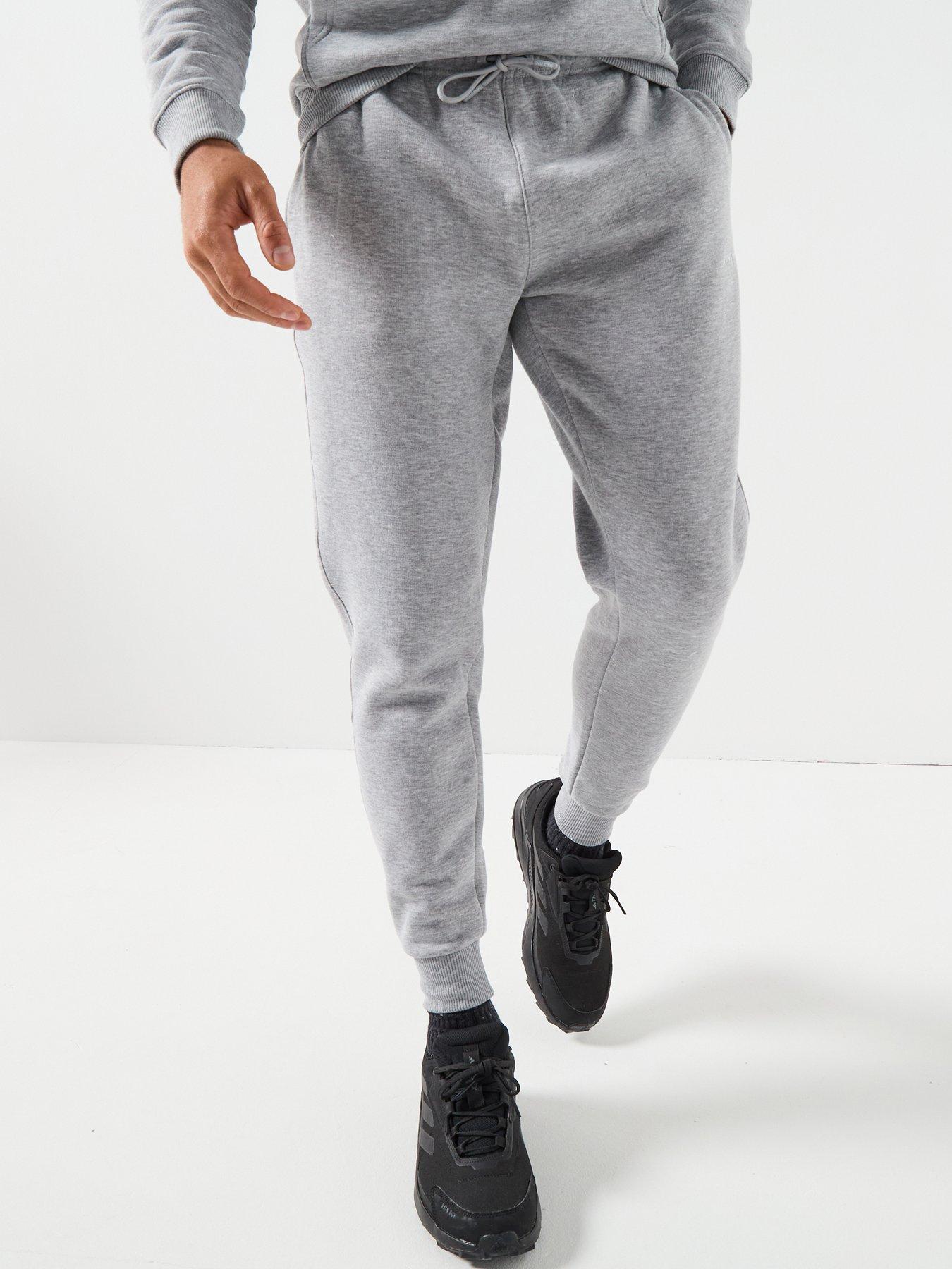 Gym King Mens Fundamental Linear Jogger - White