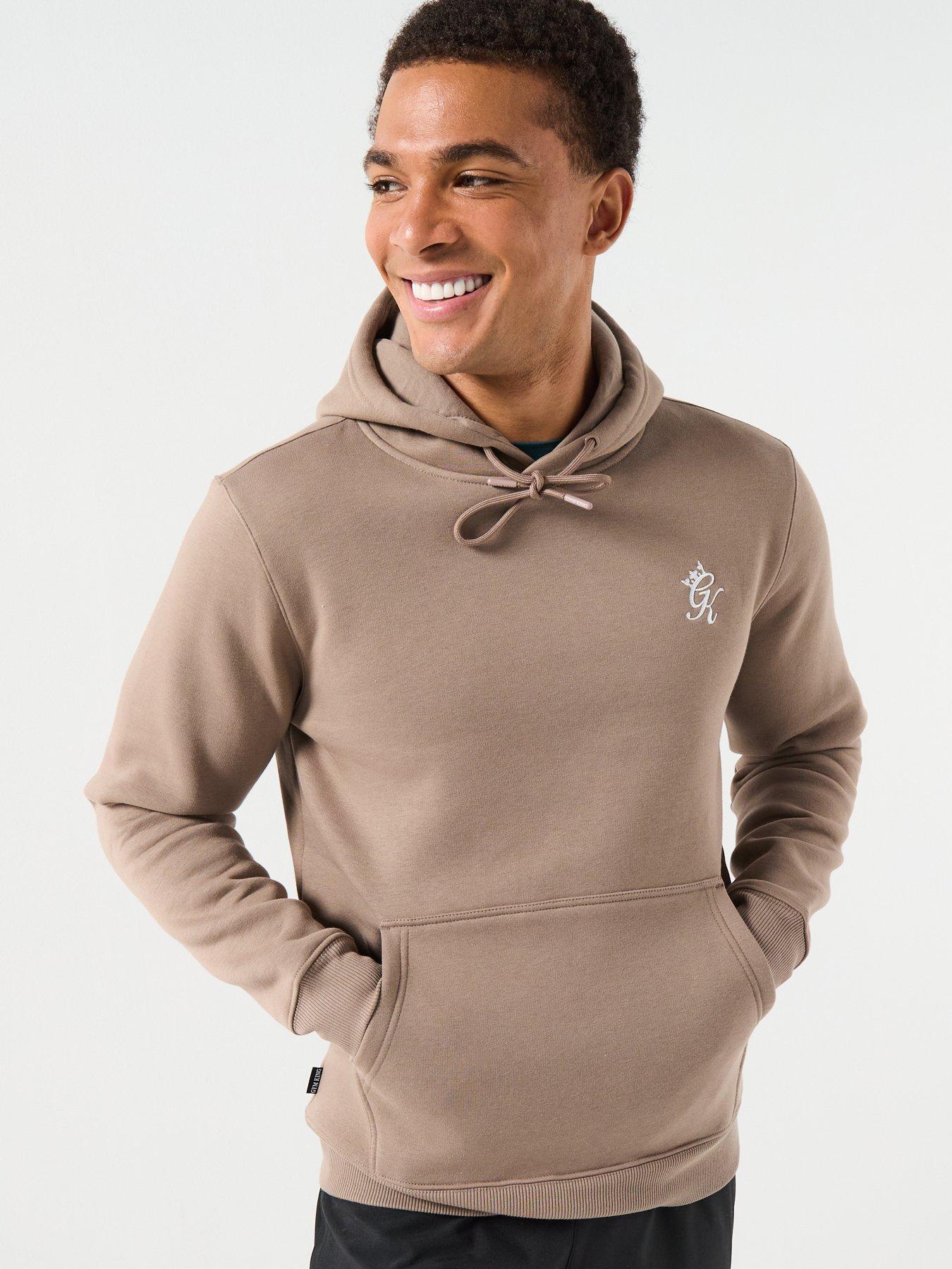 Gym King Mens Fundamental Fleece Hoodie - Beige